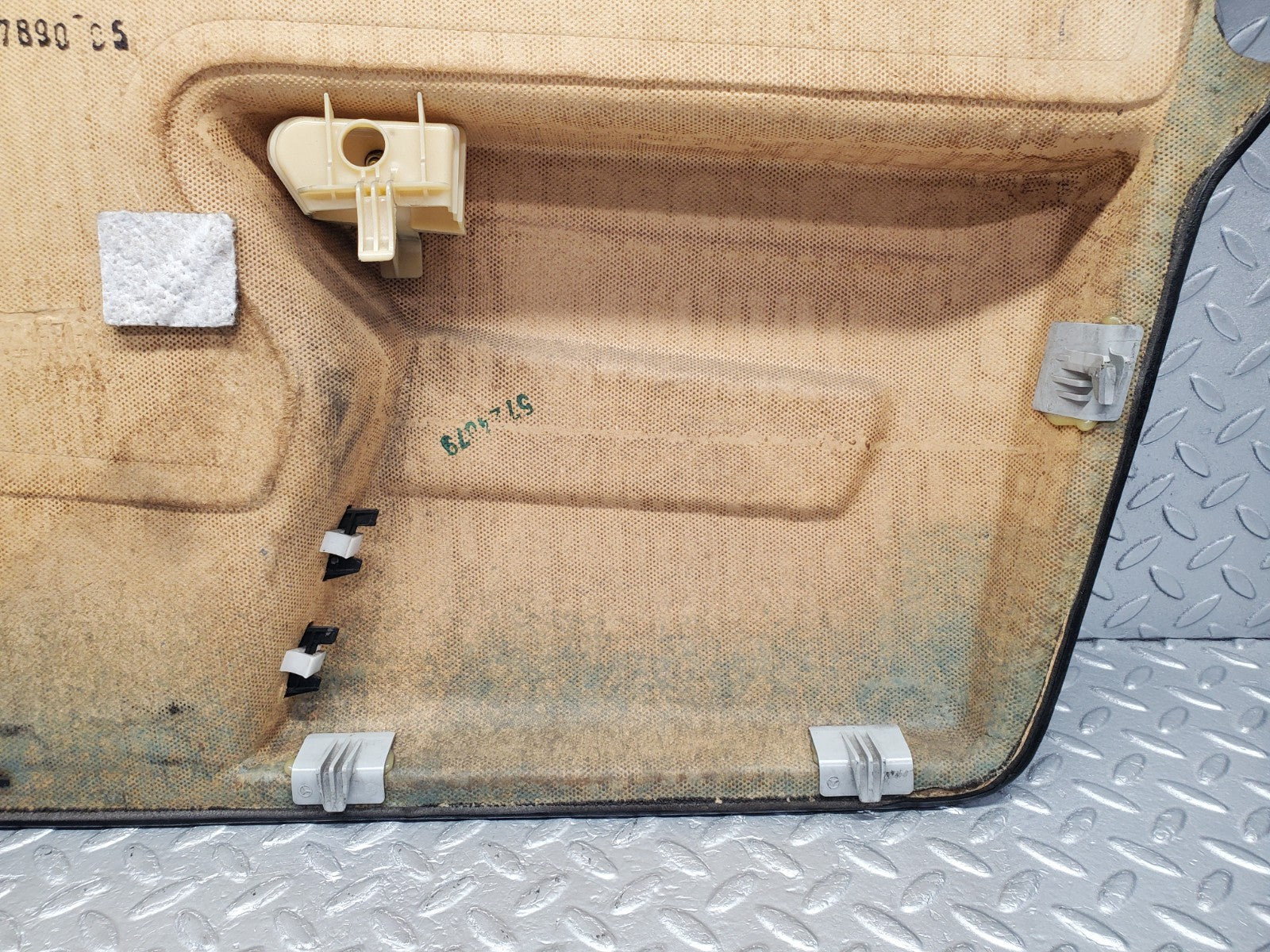 W201 Baby Benz front left door card black used OEM