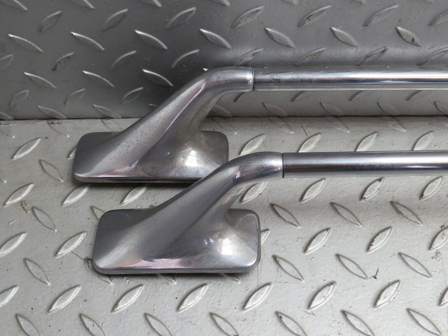 28226 Mercedes-Benz S123 240D Wagon Roof Rack Roof Chrome Bar Pair 1238420714