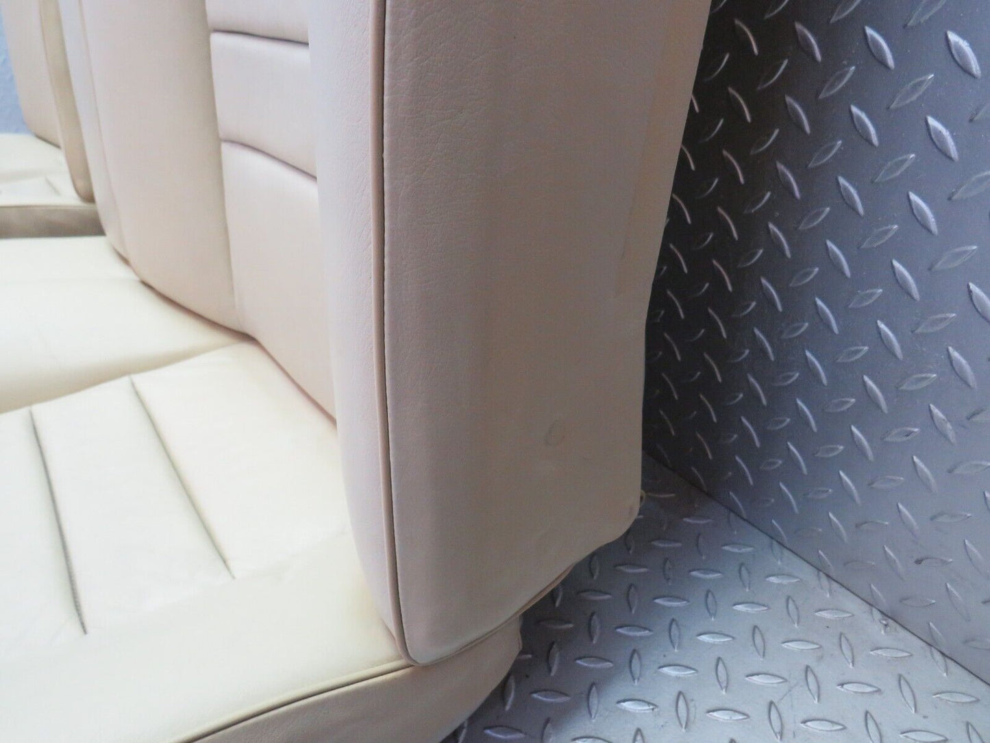 34414 Mercedes-Benz C126 380SEC Coupe Rear Seat Set Leather Beige 1249240123