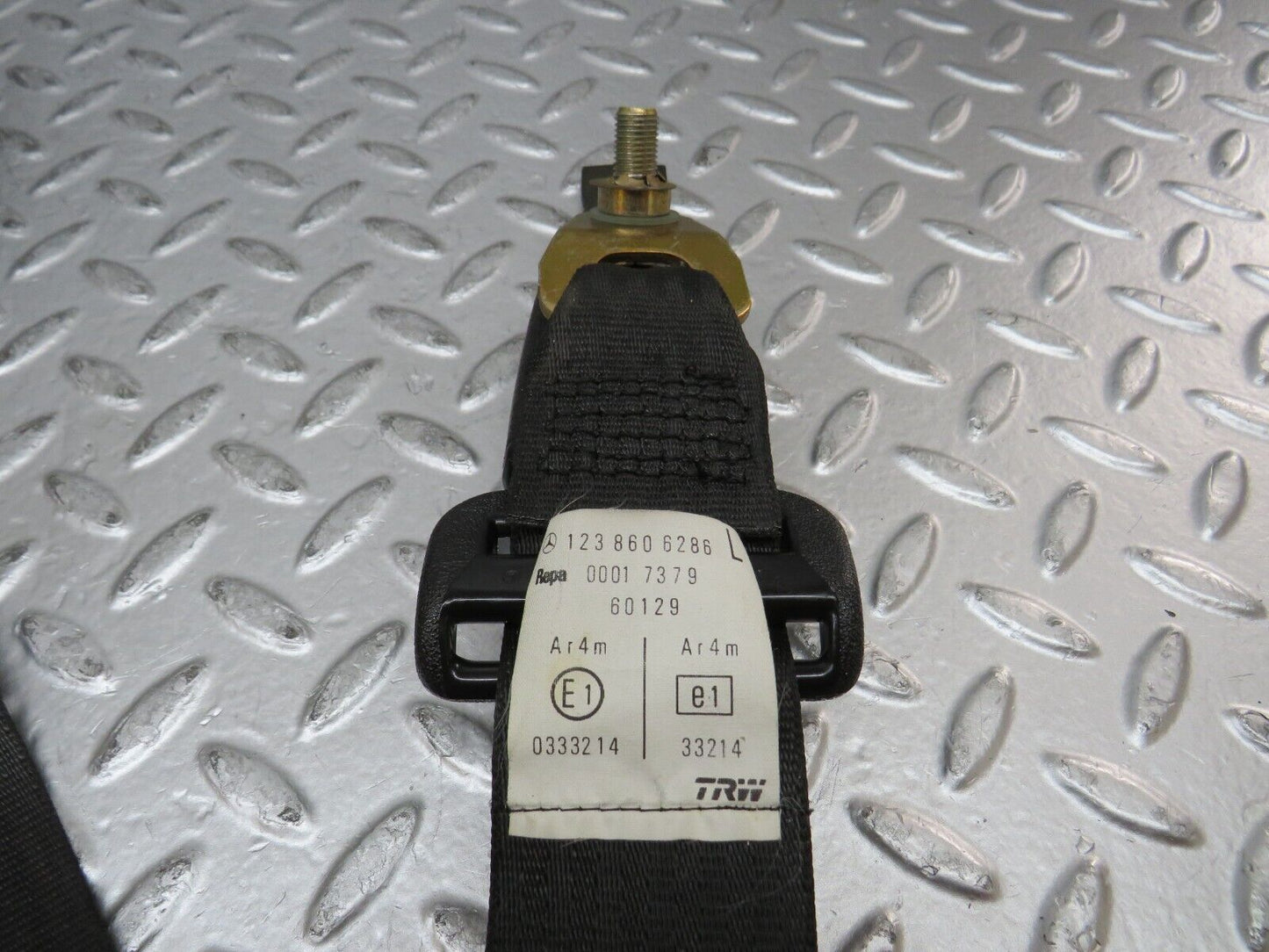 27101 Mercedes-Benz W123 280E Front Left Seat Belt With Buckle 1238606286