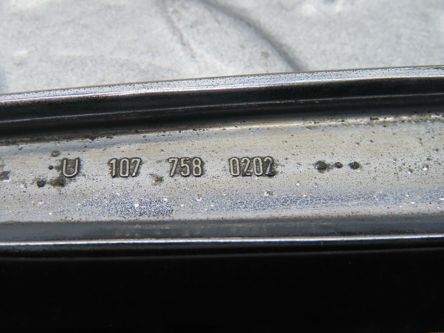14122 Mercedes-Benz C107 280SLC Trunk Chrome Handle Moulding 1077580202