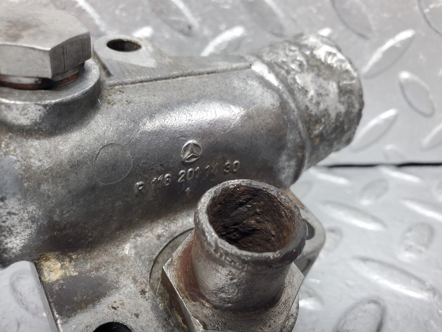 45281 Mercedes-Benz C107 350SLC Coupe Water Pump Flange Pipe Socket 1162011430