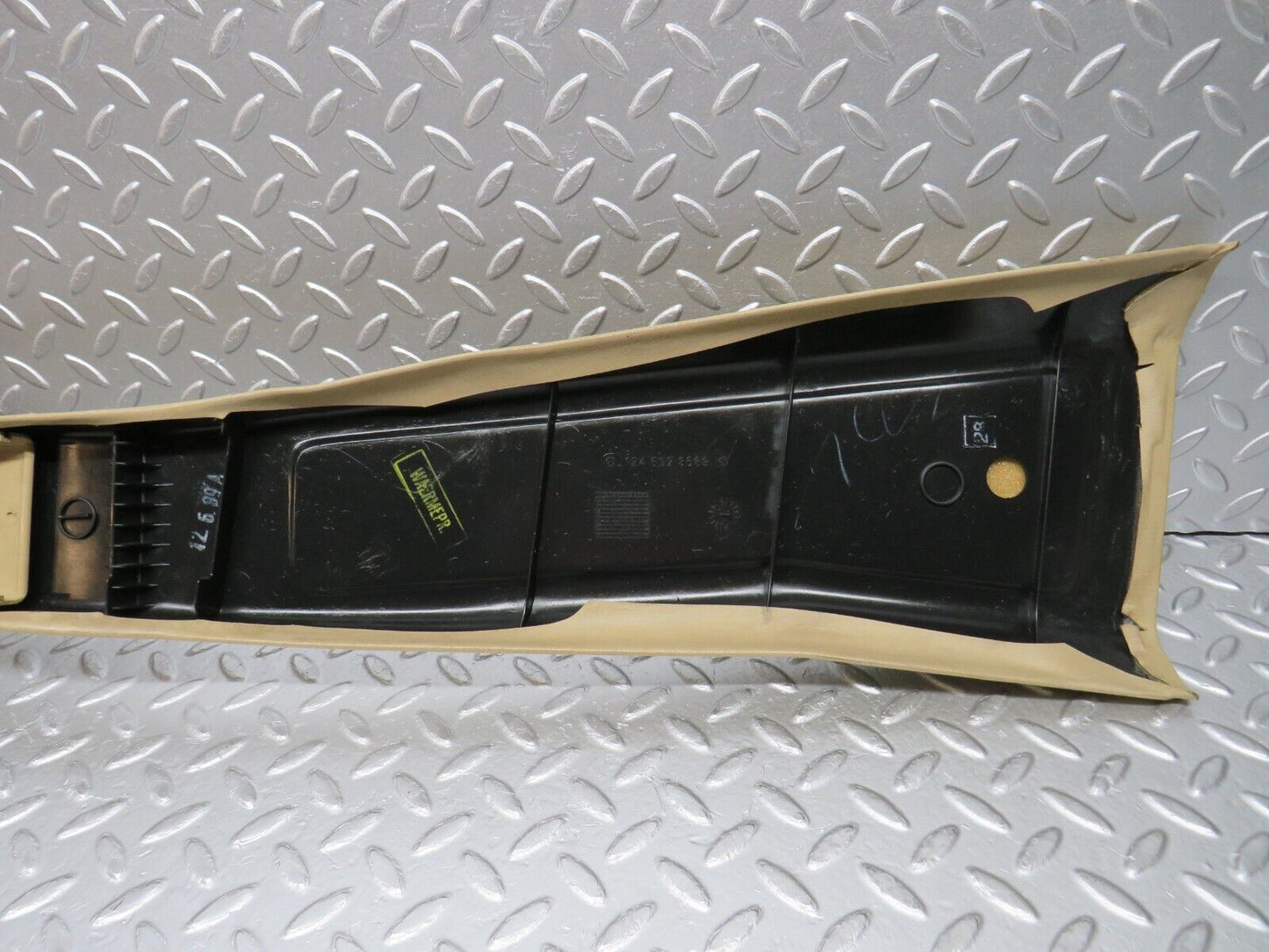 29236 Mercedes-Benz W124 230E B Pillar Cover Right Side Beige 1246923689