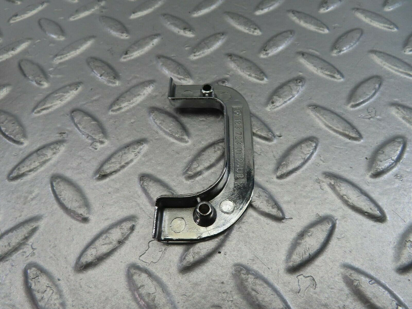 10831 Mercedes-Benz W123 230E Left Interior Chrome Door Latch Trim 1237230124