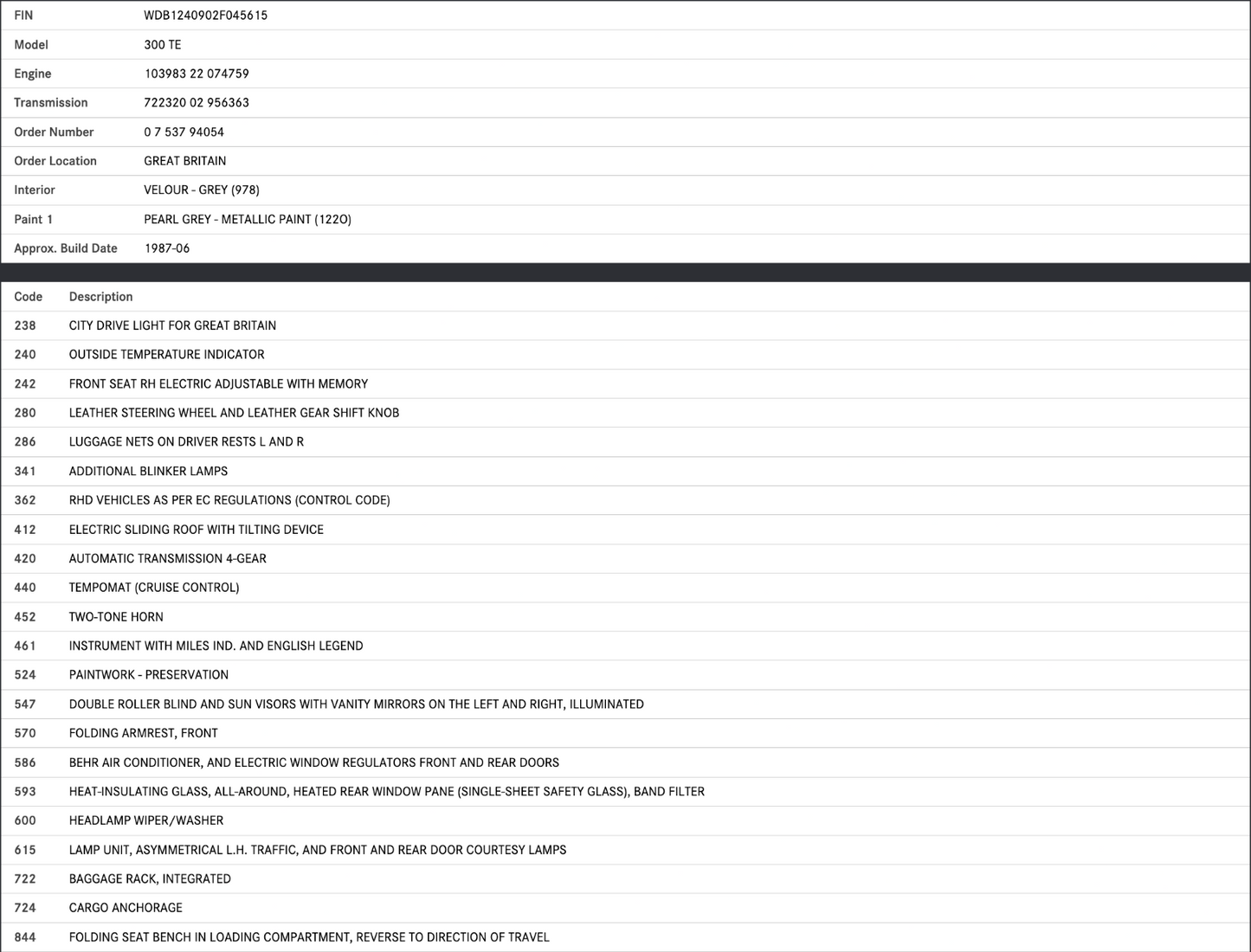 32713 Mercedes-Benz S124 300TE Wagon Cruise Control Actuator 0025458632