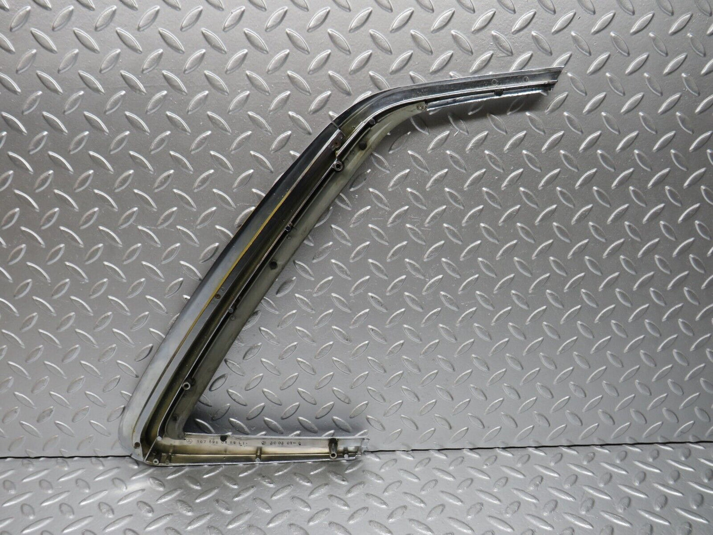 0696 Mercedes-Benz C107 350SLC Coupe Window Trim Chrome Left Side 1076980189