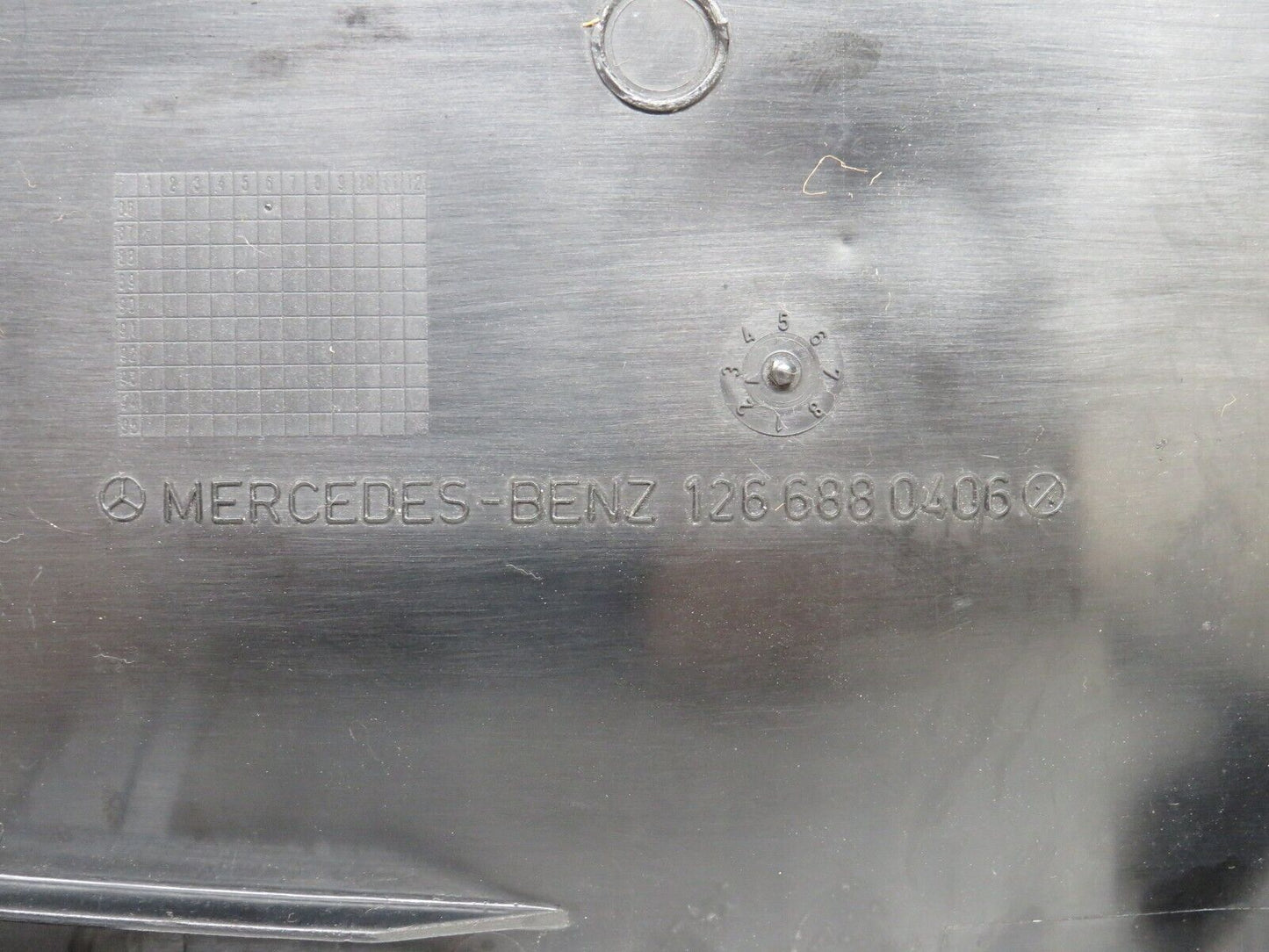 37077 Mercedes-Benz C126 420SEC Coupe Kick Panel Right Side Beige 1266880406