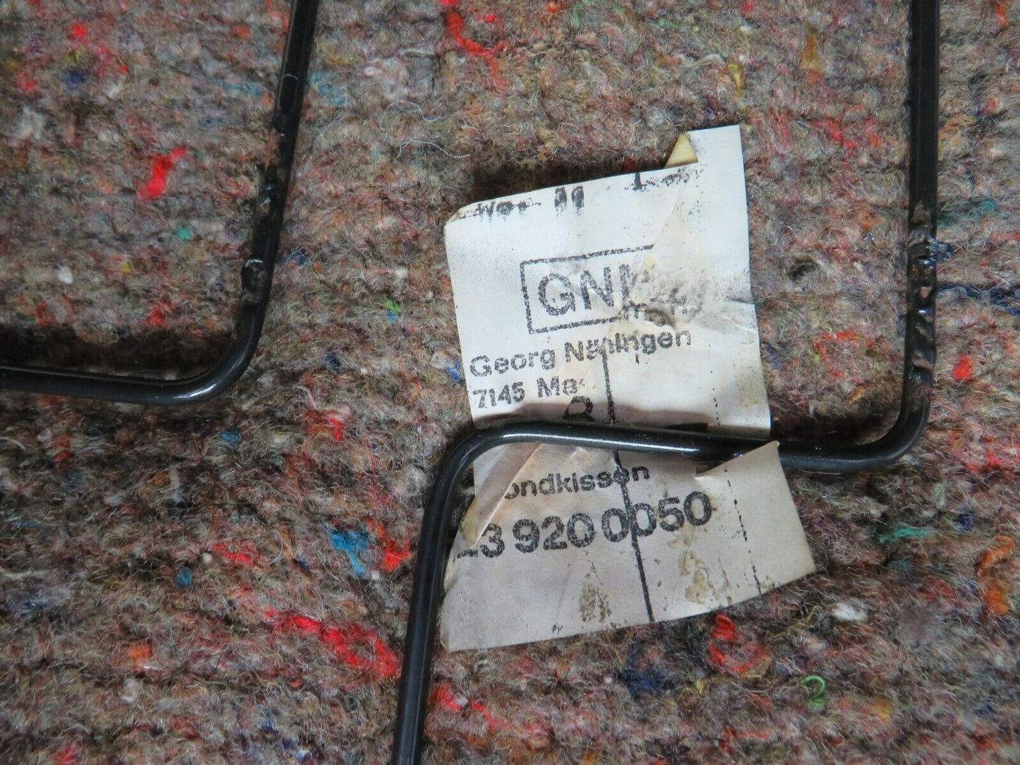 31148 Mercedes-Benz W123 200D Rear Seat Blue 1239200050 1239200016