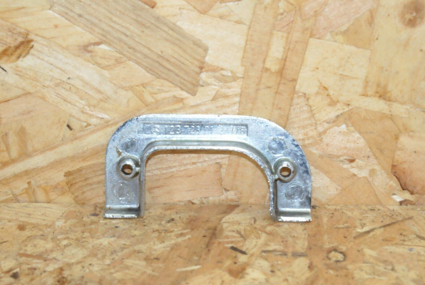 2314 Mercedes-Benz W123 280E Left Interior Chrome Door Latch Trim 1237230124