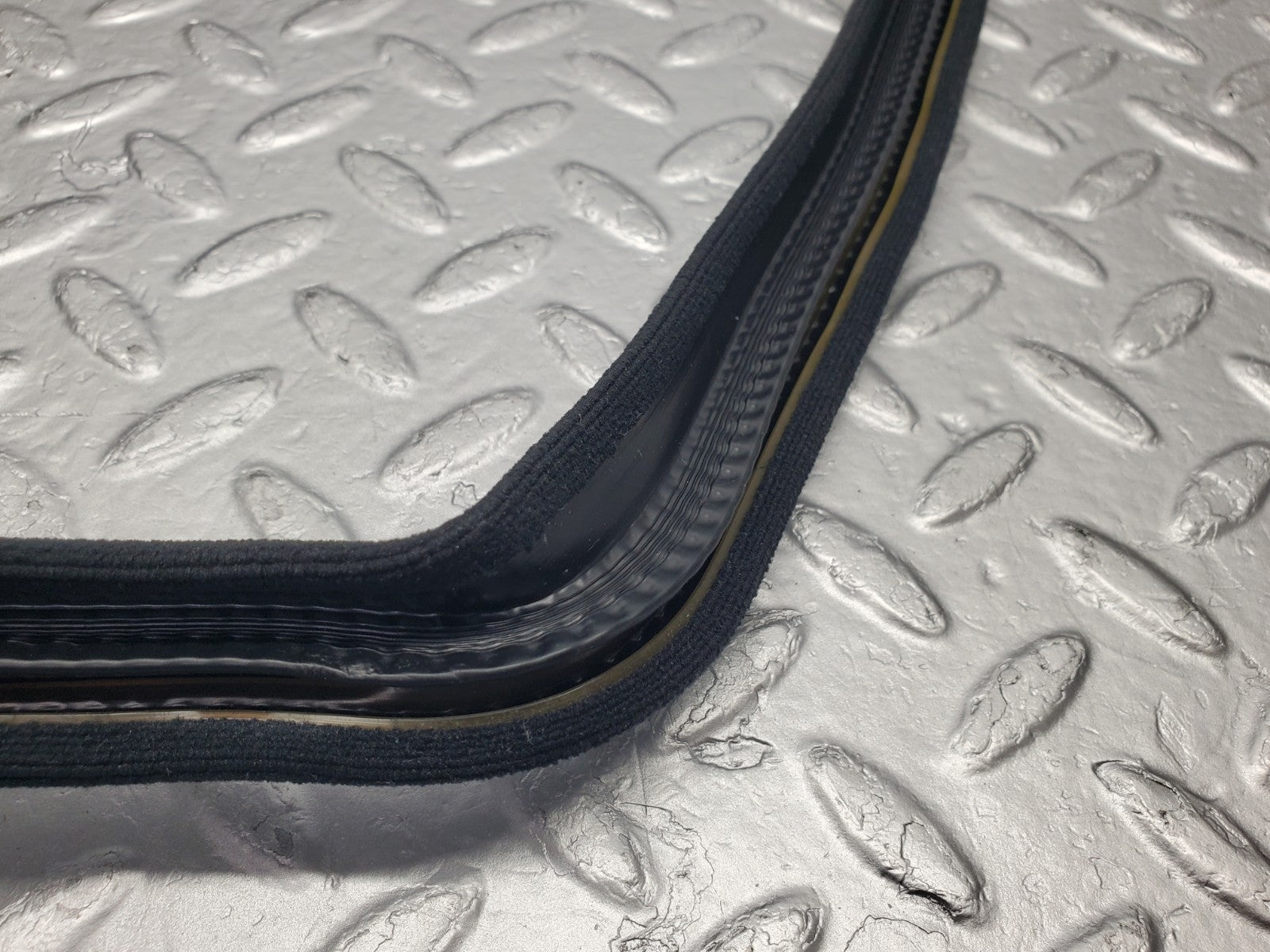 W201 Baby Benz front left door edge seal black used OEM