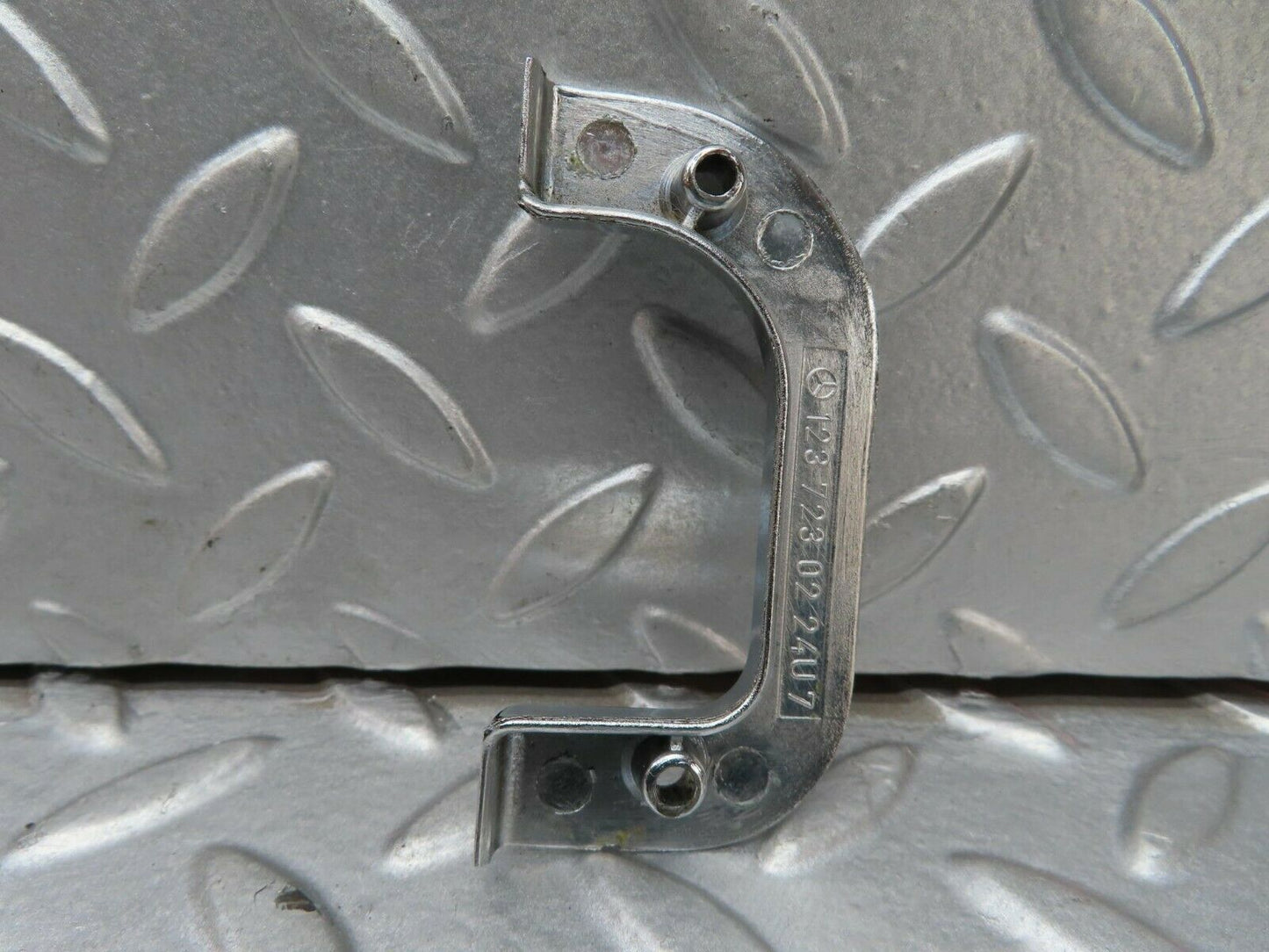 15226 Mercedes-Benz W123 230E Right Interior Chrome Door Latch Trim 1237230224