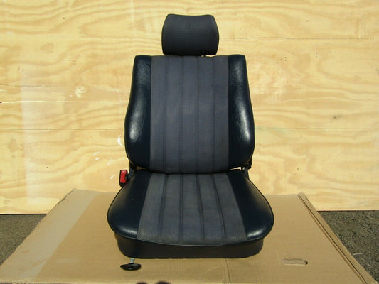 1425 Mercedes-Benz V123 240D LWB Passenger Left Side Seat Blue Fabric Material
