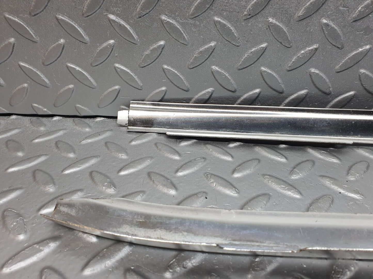 41057 Mercedes-Benz W126 300SE A Pillar Chrome Moulding Trim Pair