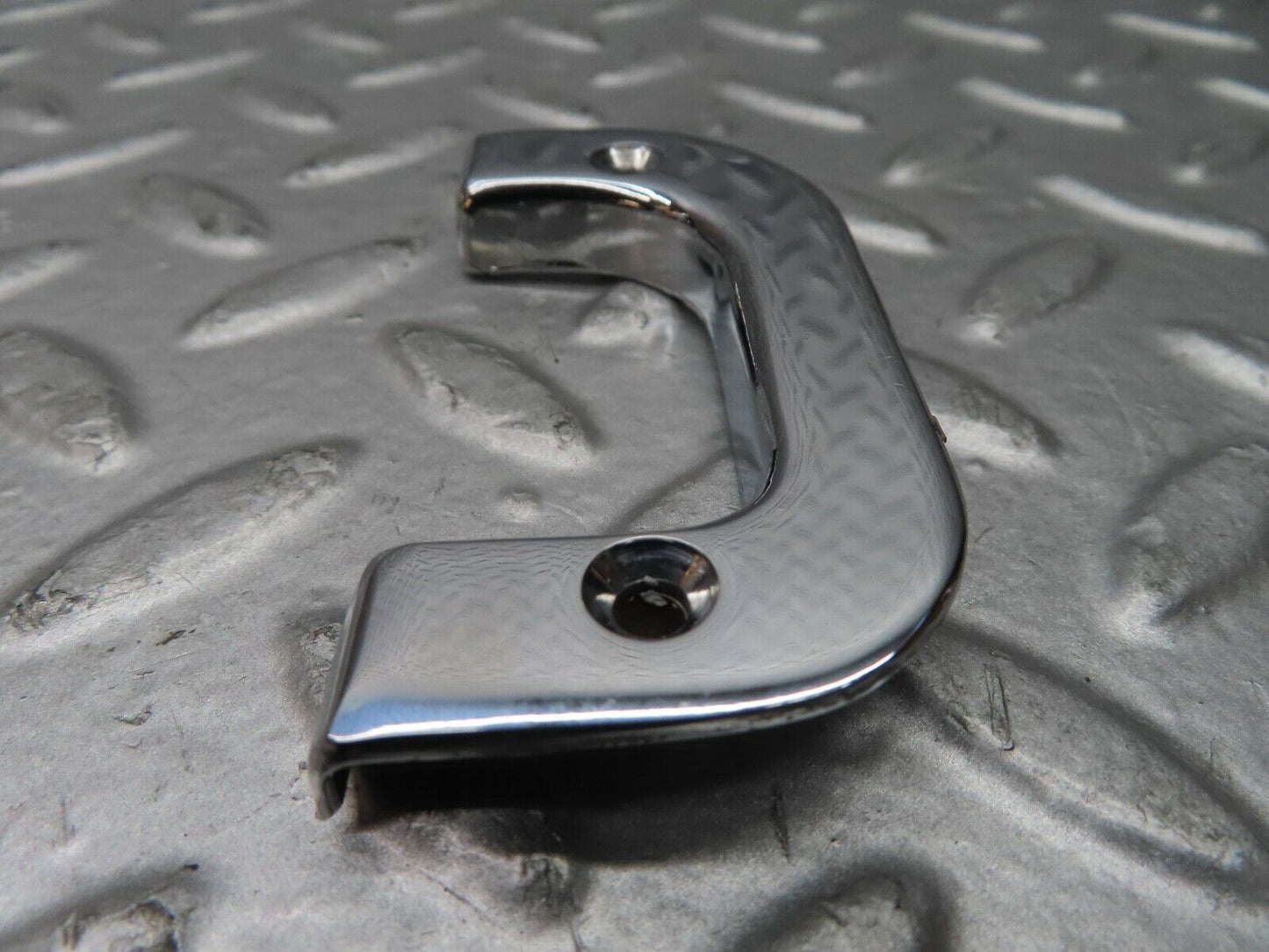 21492 Mercedes-Benz W126 300SE Left Chrome Door Latch Trim 1237230124