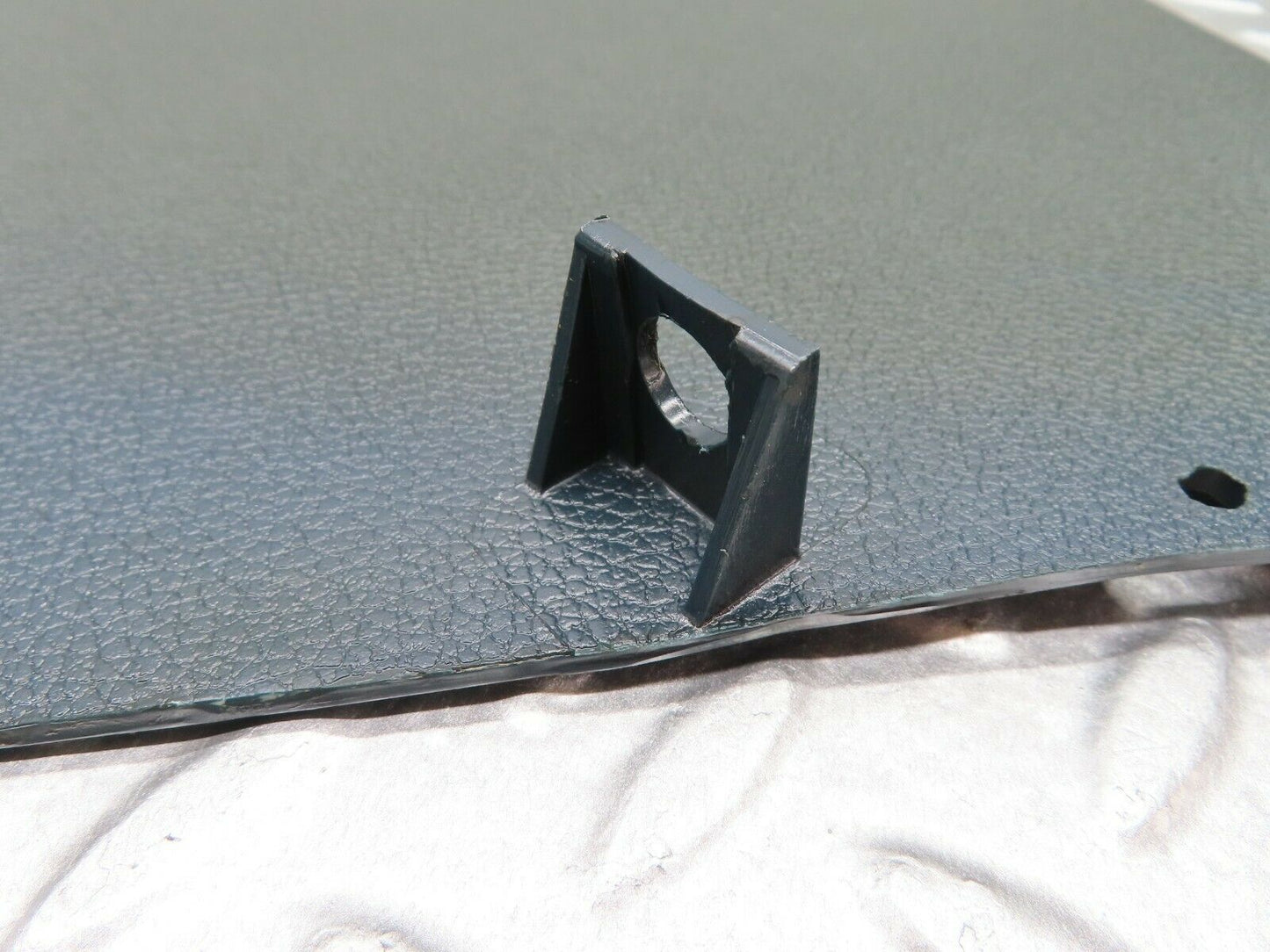 17903 Mercedes-Benz W123 200 Kick Panel Trim Left Side Blue 1236880306
