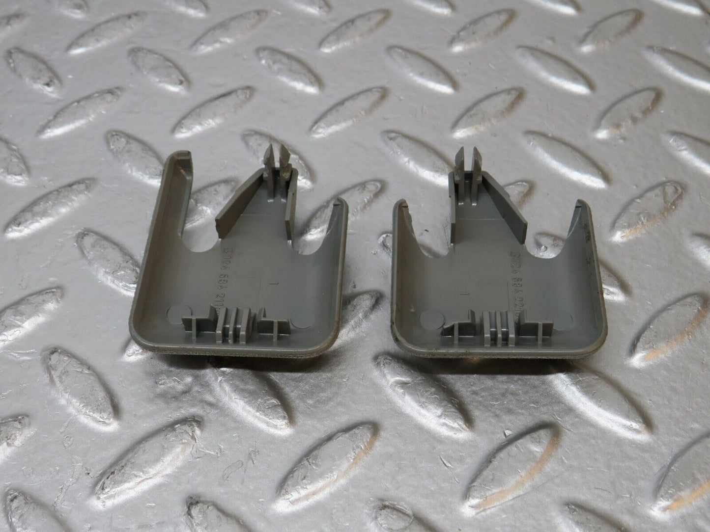 31256 Mercedes-Benz S124 220TE Front Seat Rail Trim Cover Pair 1246842218