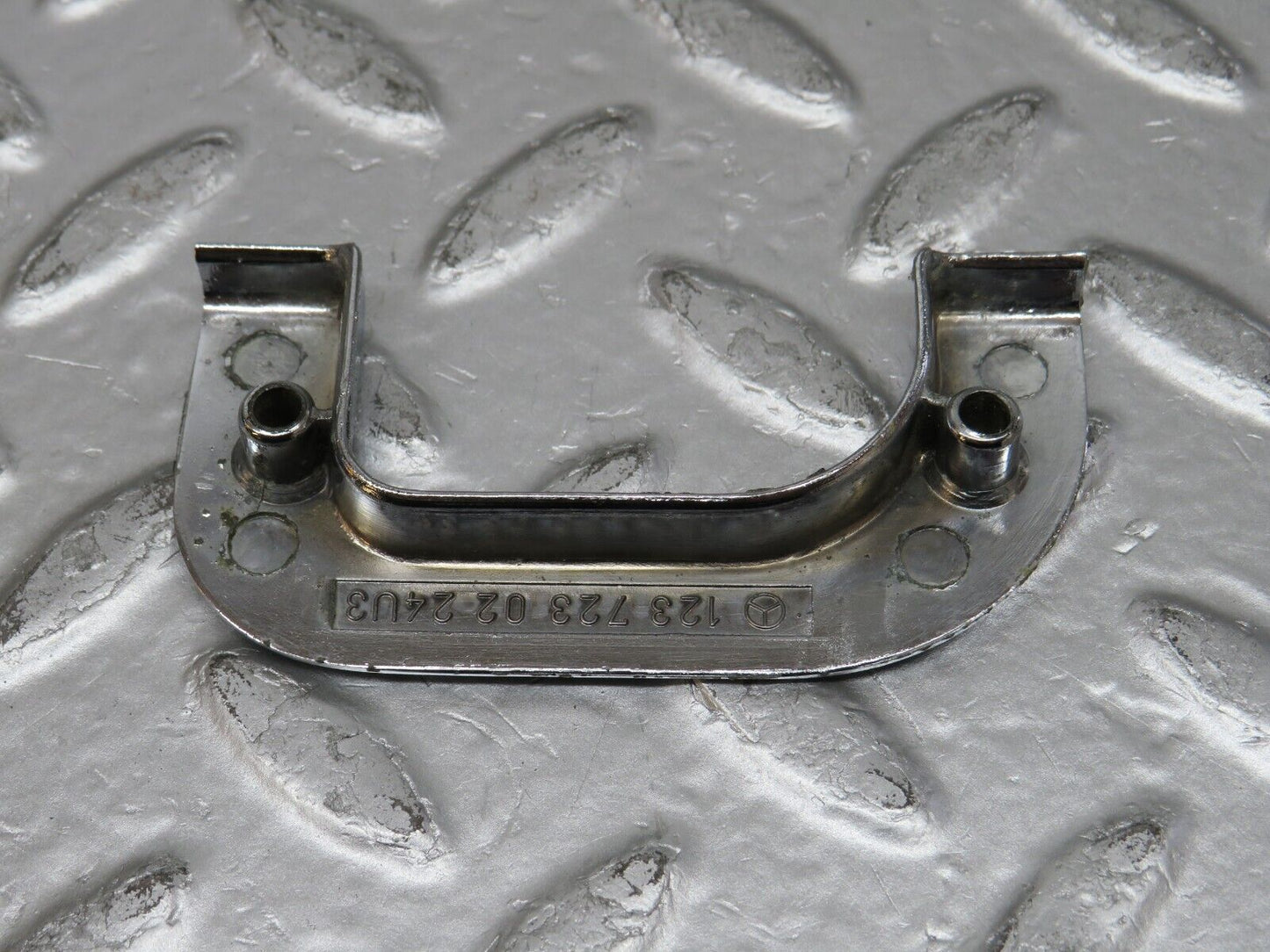 29681 Mercedes-Benz W123 230E Right Interior Chrome Door Latch Trim 1237230224