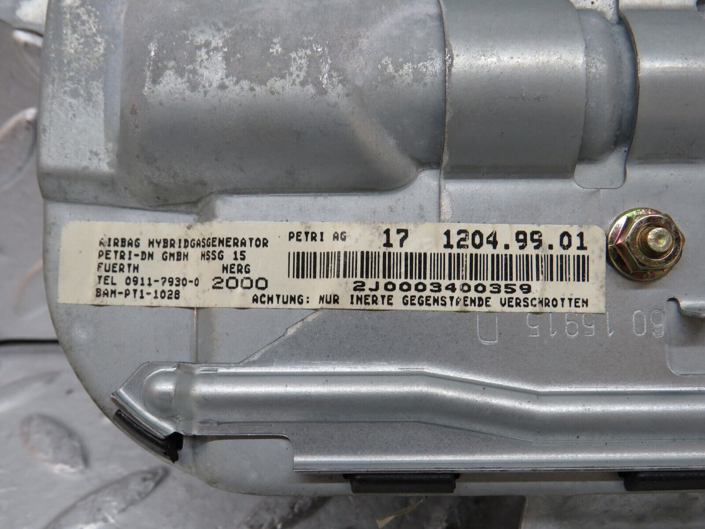 34766 Mercedes-Benz W210 320E Front Right Door Airbag 2108601205