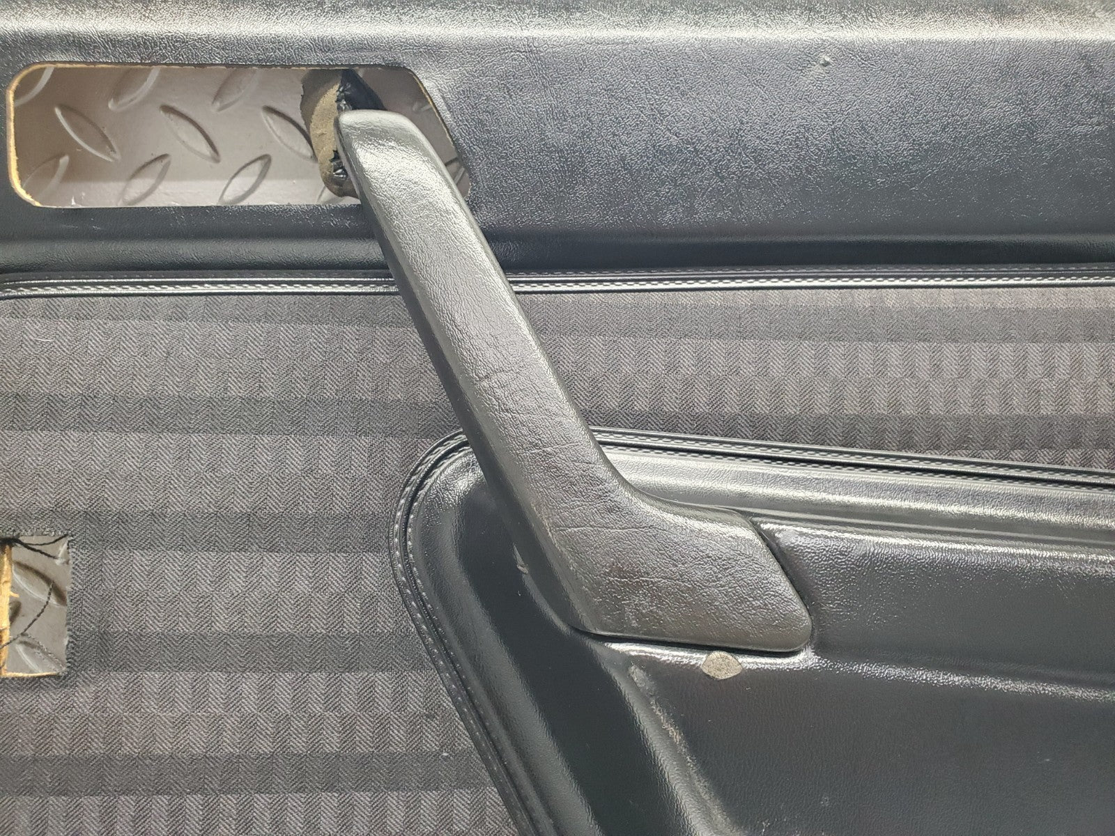 W201 Baby Benz rear right door card black used OEM