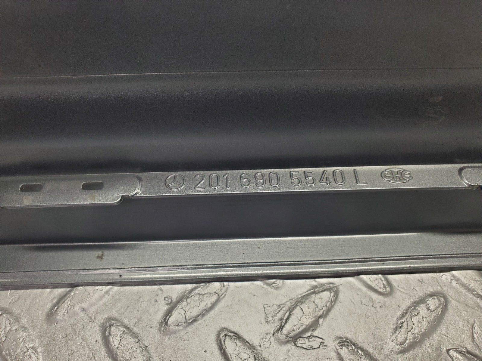 W201 Baby Benz front left door moulding trim used OEM