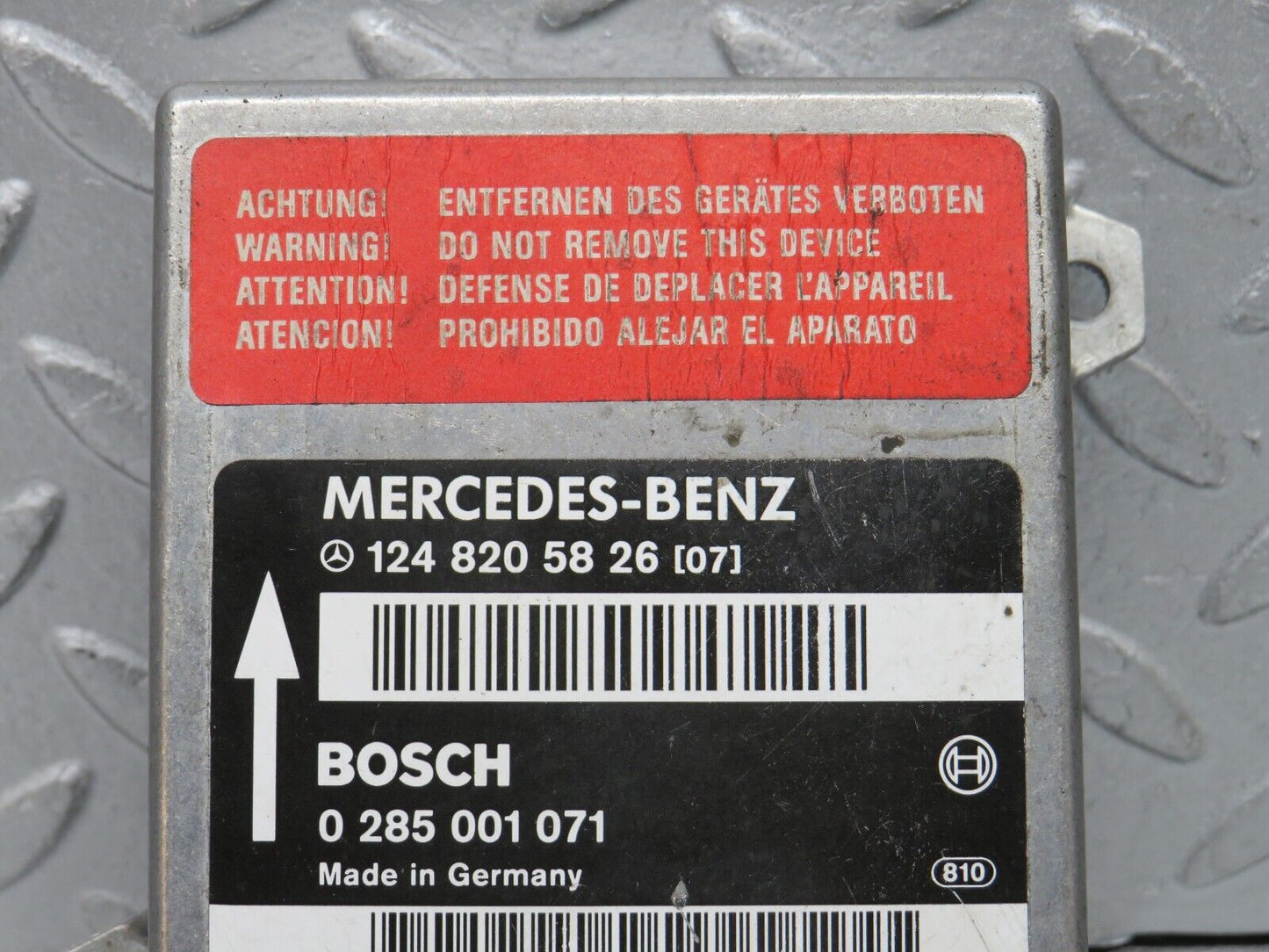 37901 Mercedes-Benz A124 320E Cabriolet Top Roll Bar Module 1248205826 0285001071