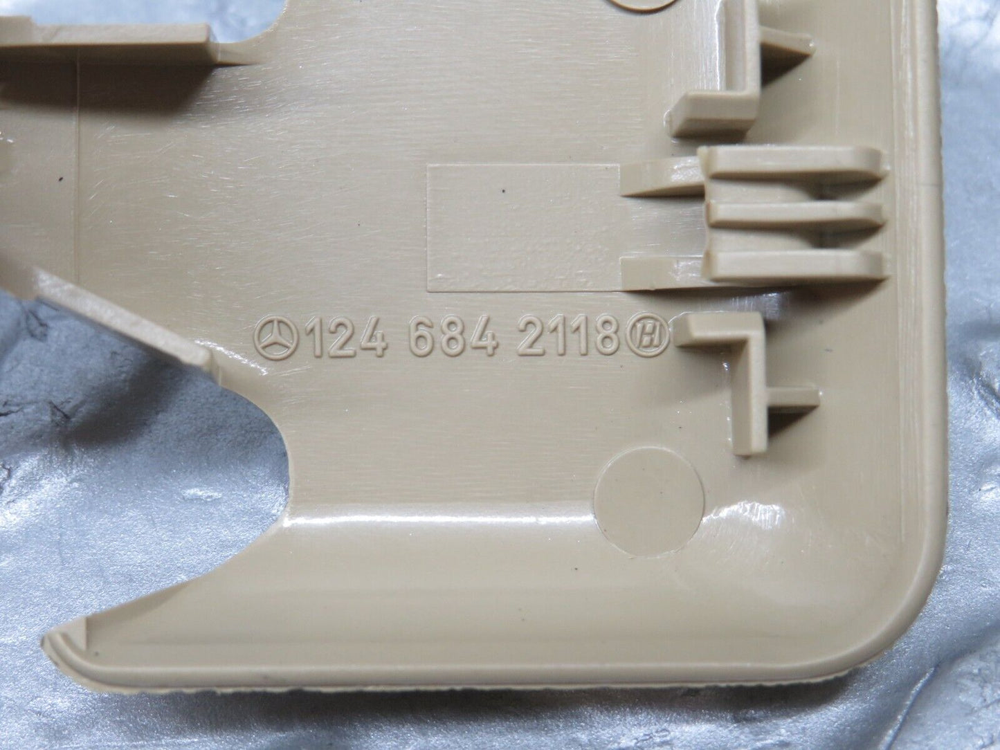 36717 Mercedes-Benz W201 190E 2.0L Front Seat Rail Trim Cover Pair Beige 1246842118 1246842218