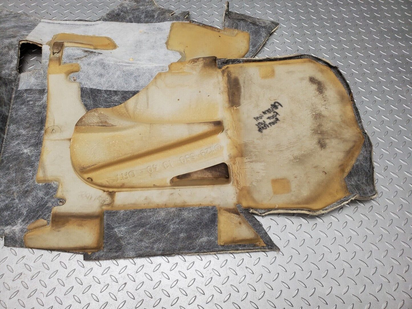 46983 Mercedes-Benz R129 320SL Coupe Front Left Floor Carpet Beige 1296801340