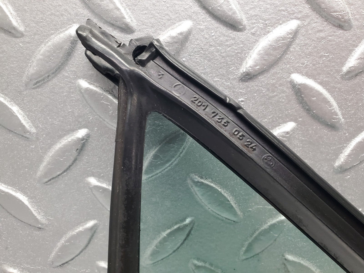 W201 Baby Benz rear left quarter window glass used OEM