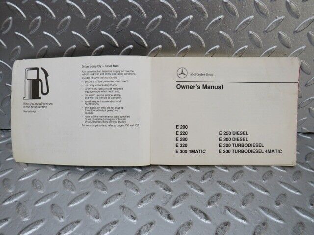 27099 Mercedes-Benz S124 Wagon Owners Manual 1245842981