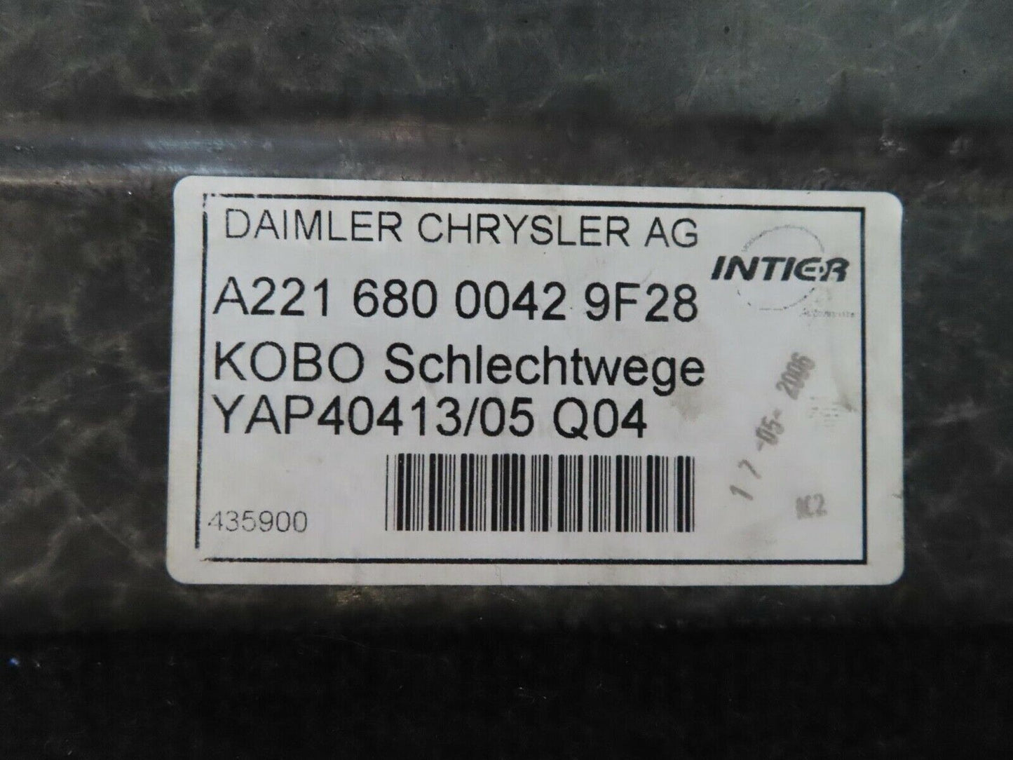 11328 Mercedes-Benz W221 S320 Boot Trunk Interior Floor Carpet Cover