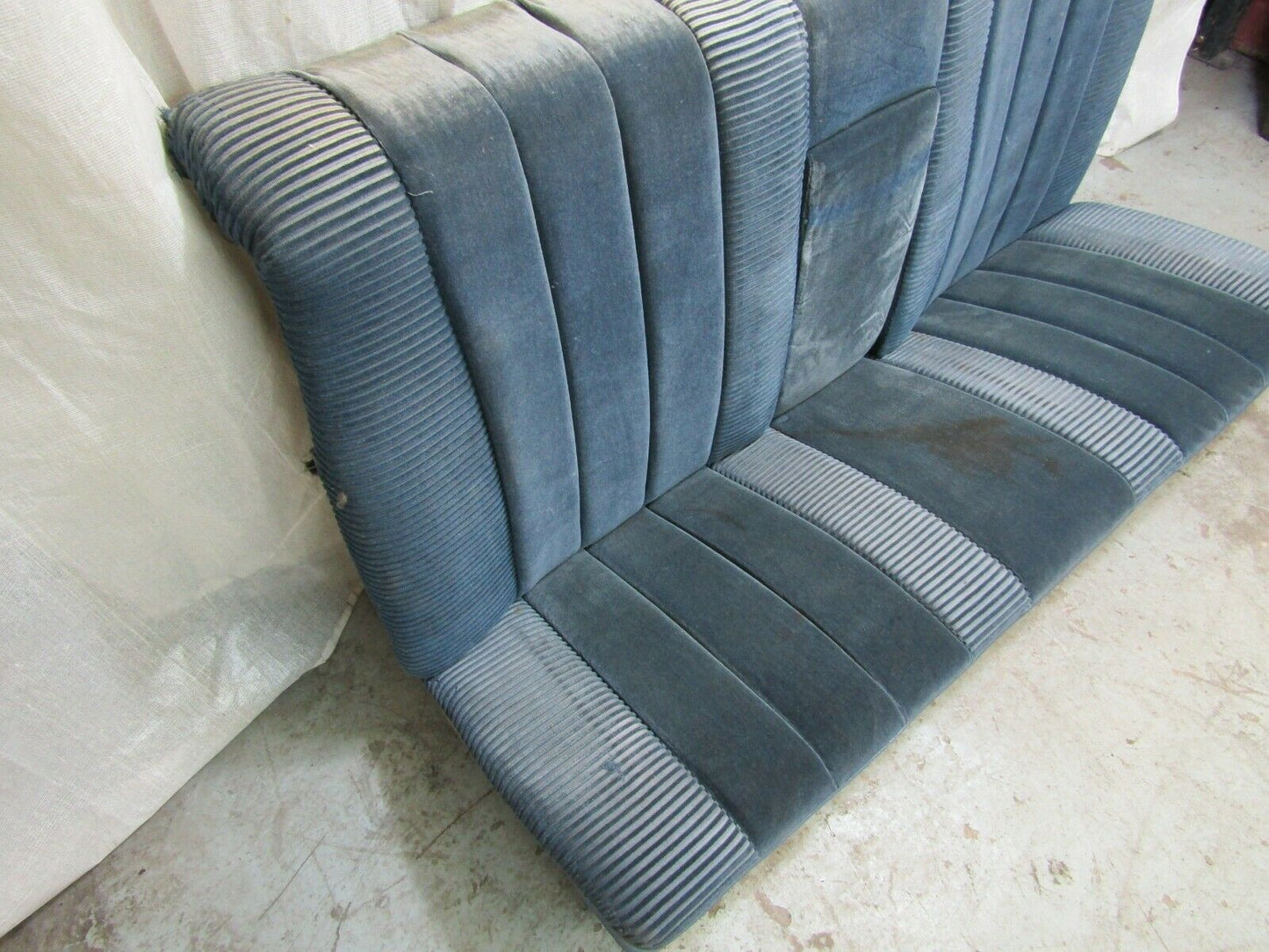 3257 Mercedes-Benz C107 350SLC Coupe Rear Seat Blue Fabric 1079240216
