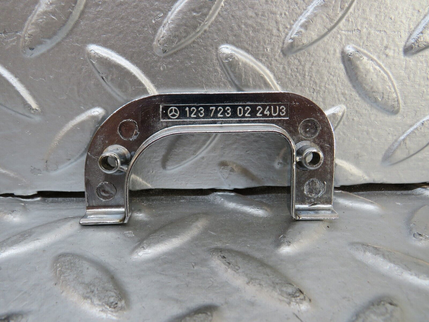 27169 Mercedes-Benz W123 280E Right Interior Chrome Door Latch Trim 1237230224
