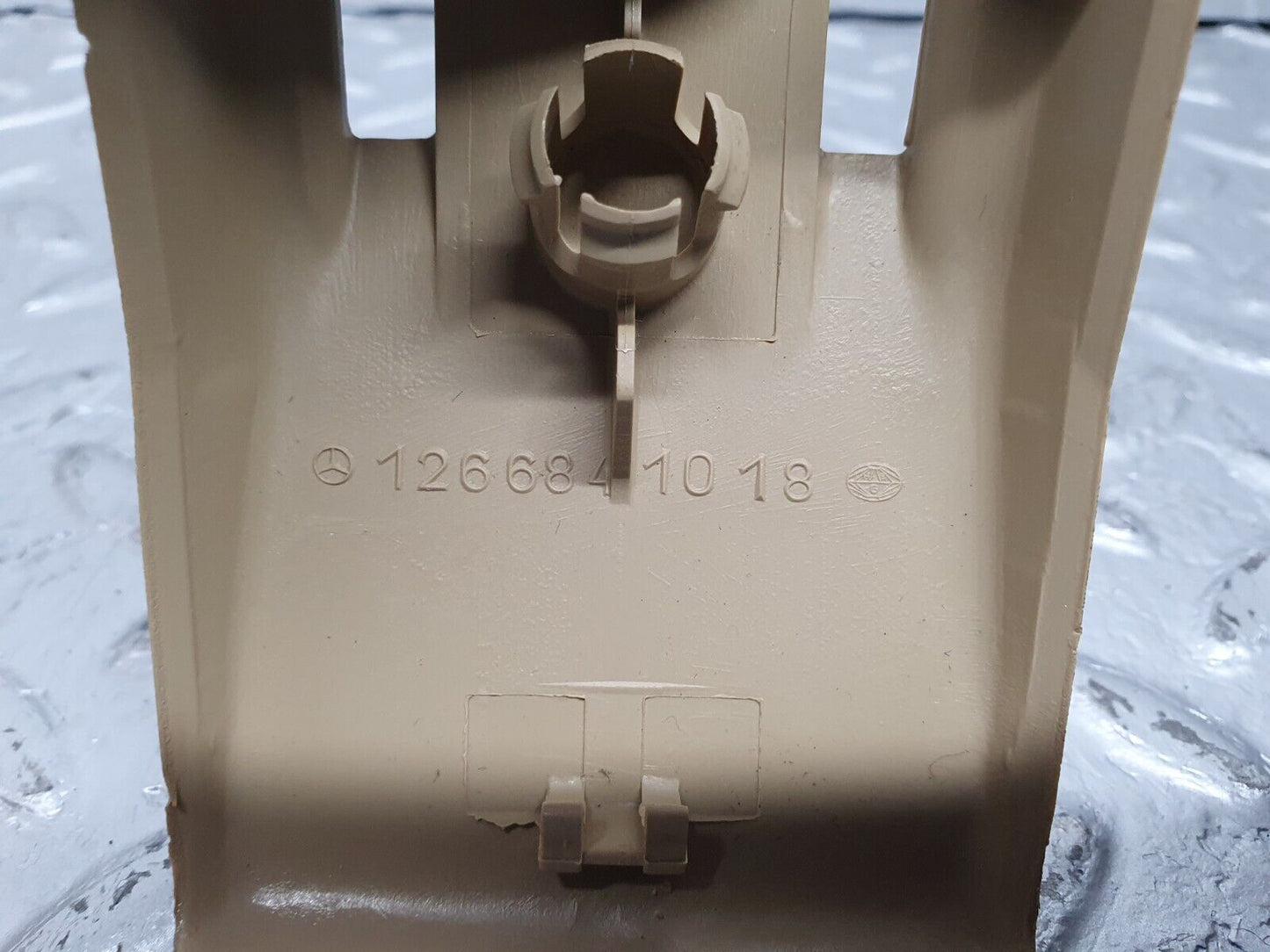 40967 Mercedes-Benz W126 300SE Front Seat Rail Cover Trim 2x Beige 1266841218 1266841018