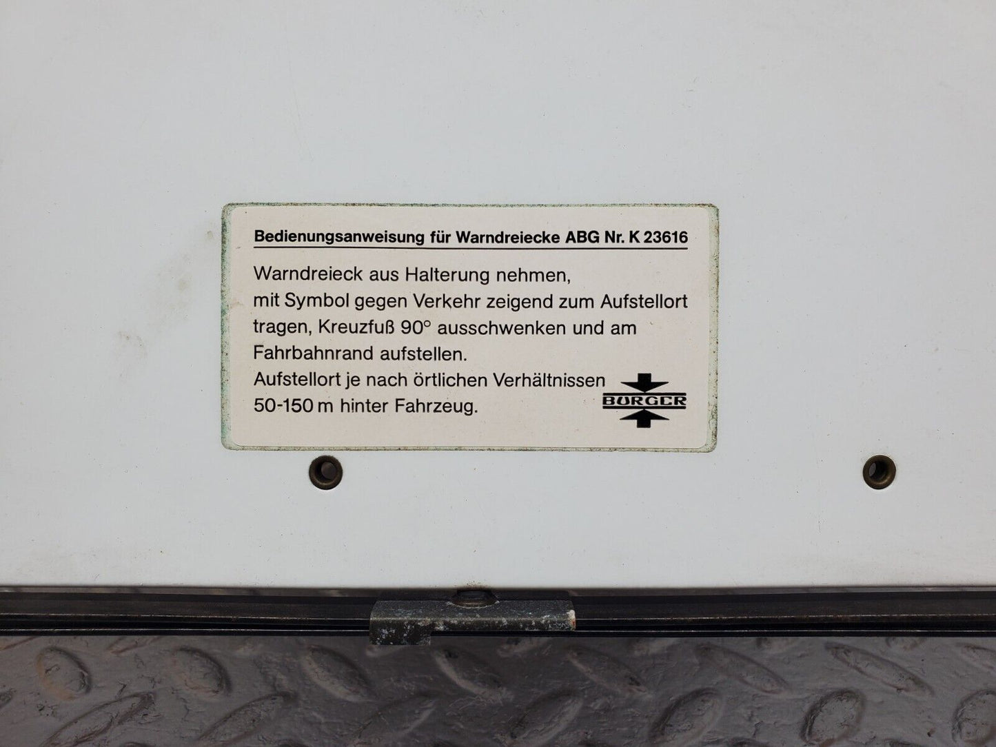 45284 Mercedes-Benz R129 300SL Coupe Warning Triangle
