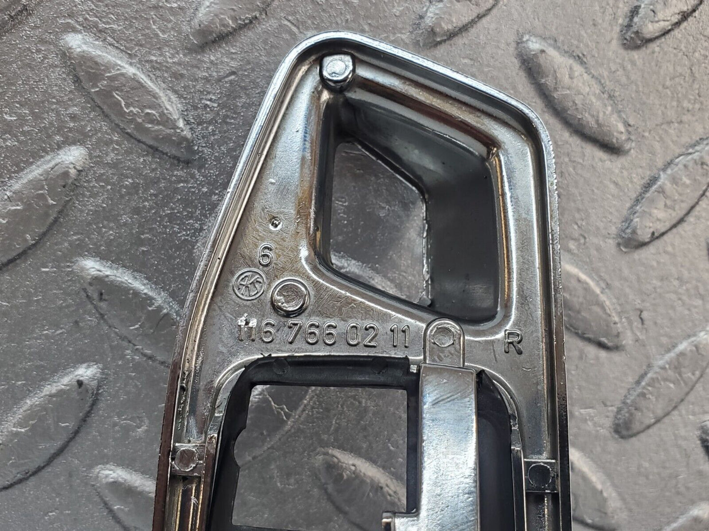 44391 Mercedes-Benz W123 280E Chrome Frame For Door Opener Right 1167660211