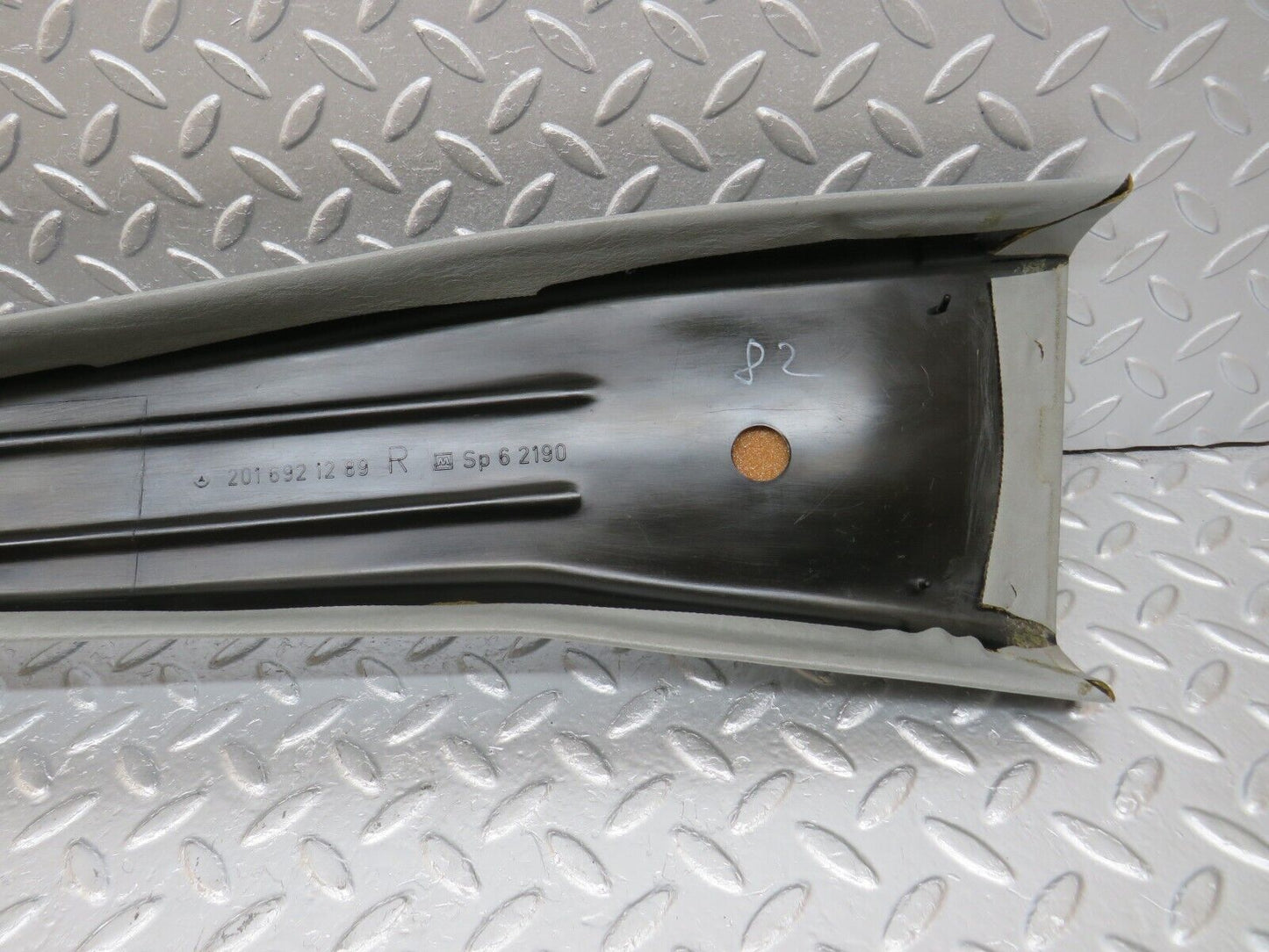 33568 Mercedes-Benz W201 190E B Pillar Cover Right Side Grey 2016921289