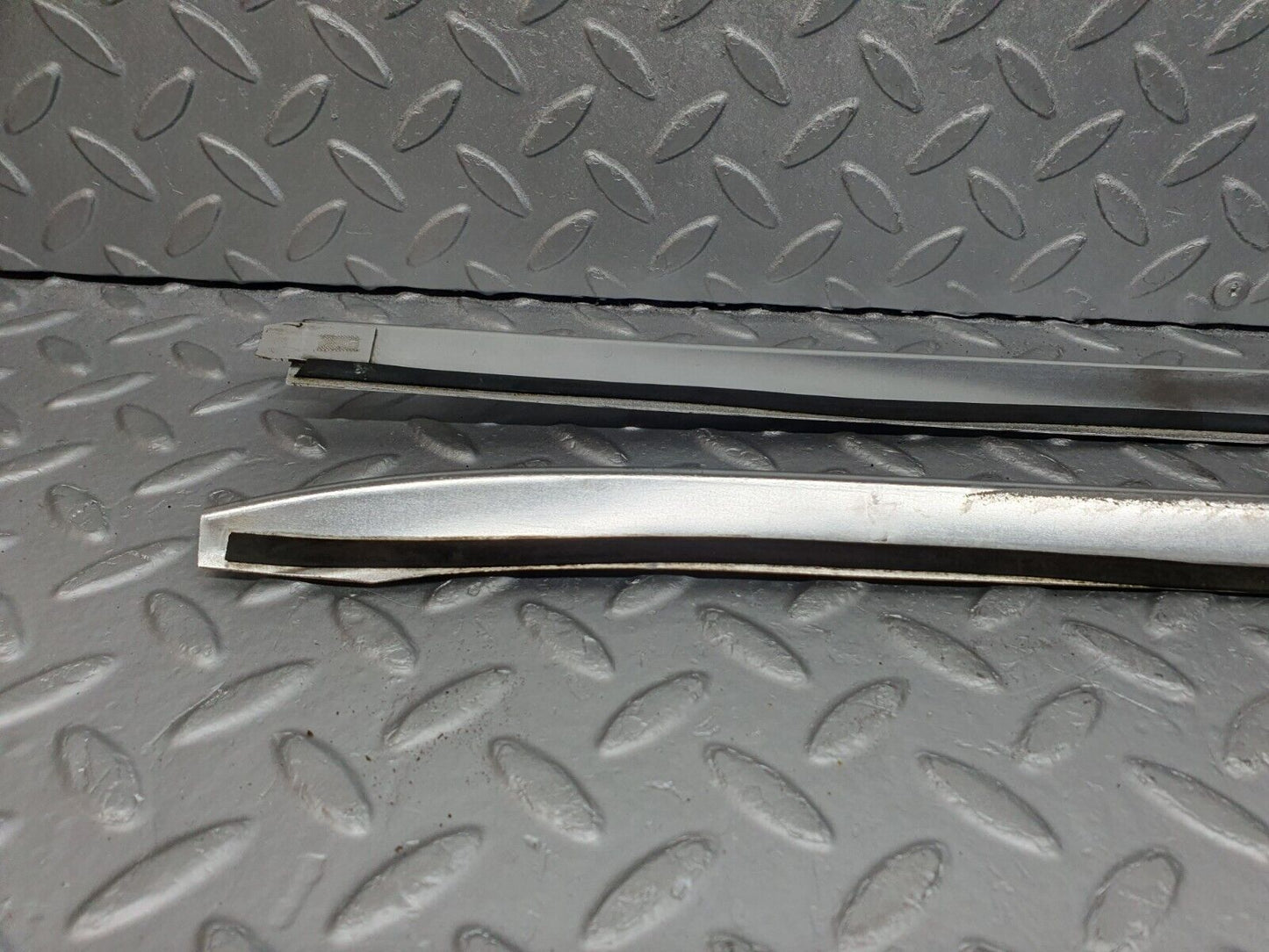 41057 Mercedes-Benz W126 300SE A Pillar Chrome Moulding Trim Pair