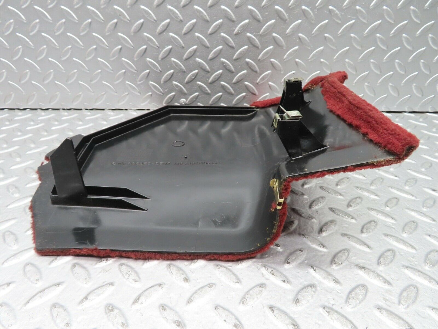 21502 Mercedes-Benz W126 300SE Front Right Kick Panel Burgundy Red 1266880406