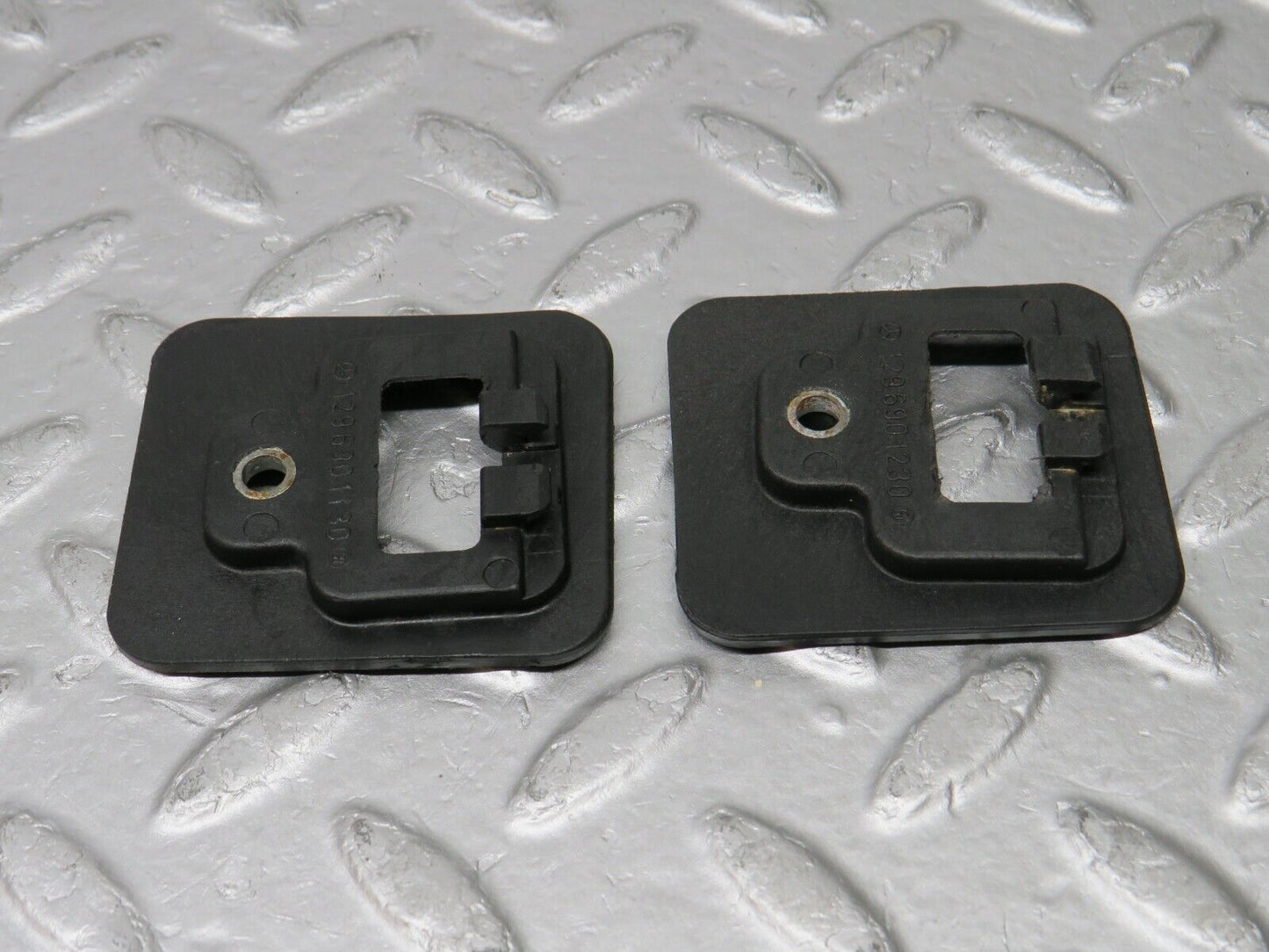 38346 Mercedes-Benz R129 280SL Coupe Roof Lock Cover Trim Pair 1296901130 1296901230