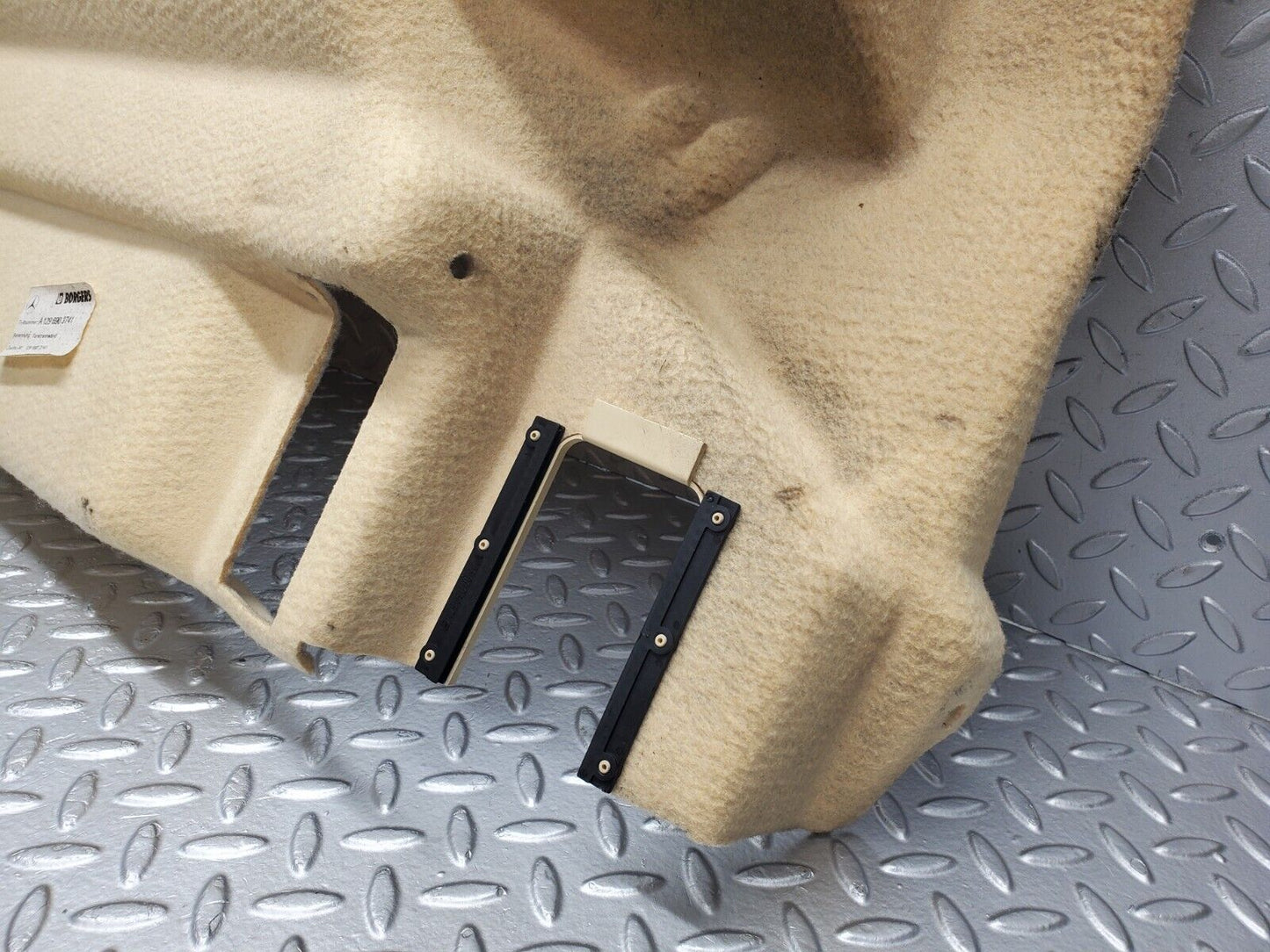 46862 Mercedes-Benz R129 320SL Coupe Fuel Tank Cover Plate Carpet Beige 1296903741
