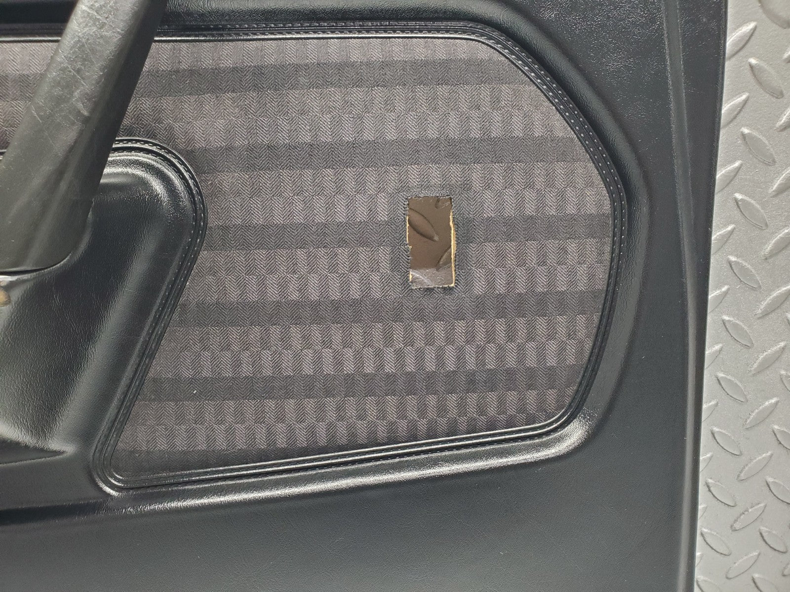 W201 Baby Benz rear left door card black used OEM