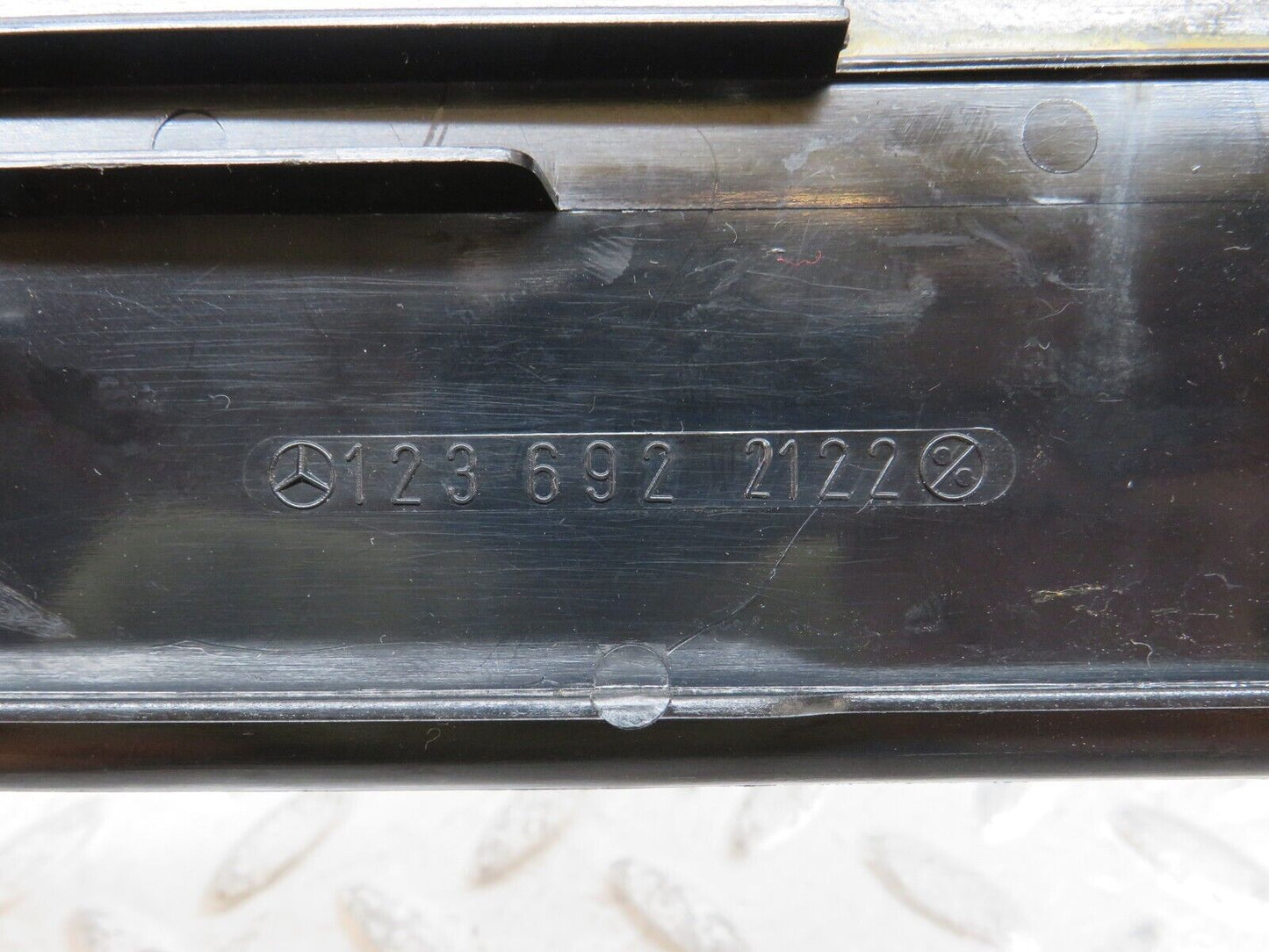 27939 Mercedes-Benz W123 280E B Pillar Bottom Cover Left Black 1236922122