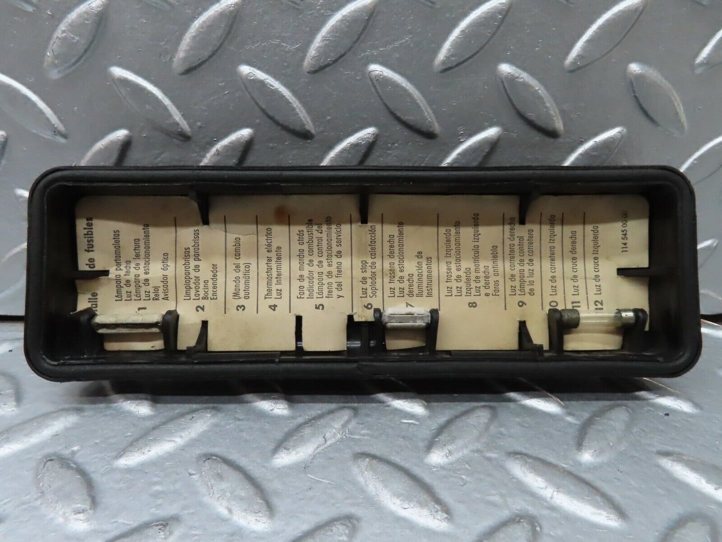 20851 Mercedes-Benz W114 250CE Coupe Fuse Box Lid 1145450000
