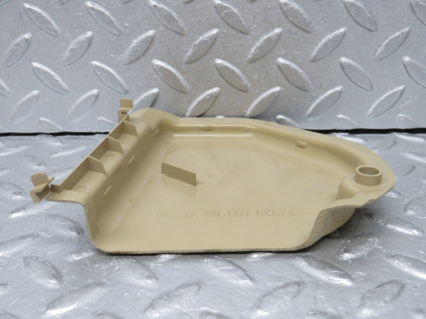 38267 Mercedes-Benz R129 280SL Coupe Trunk Lock Cover Cream 1296930027