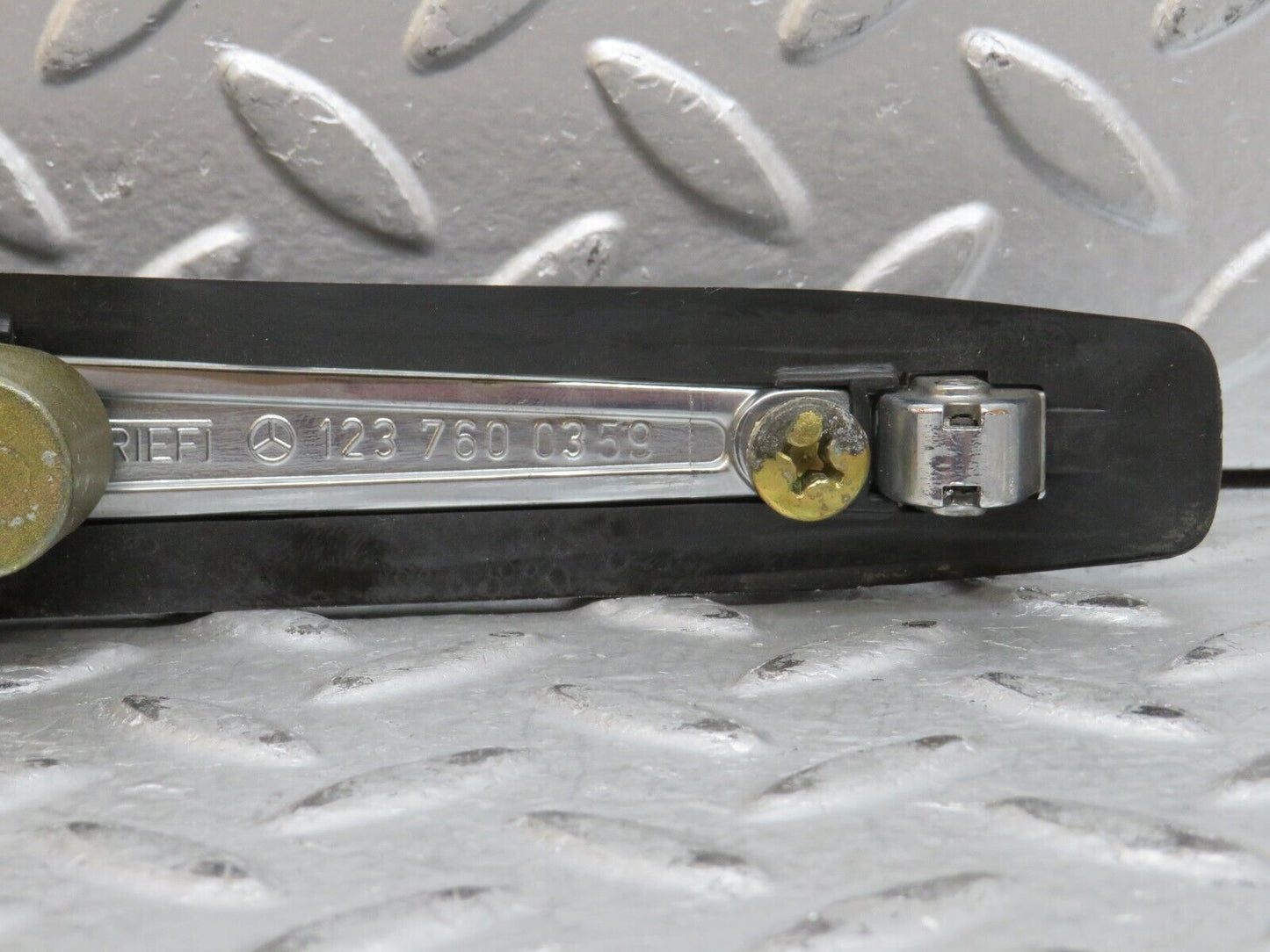 28165 Mercedes-Benz W123 280E Rear Right Exterior Chrome Handle 1237600359