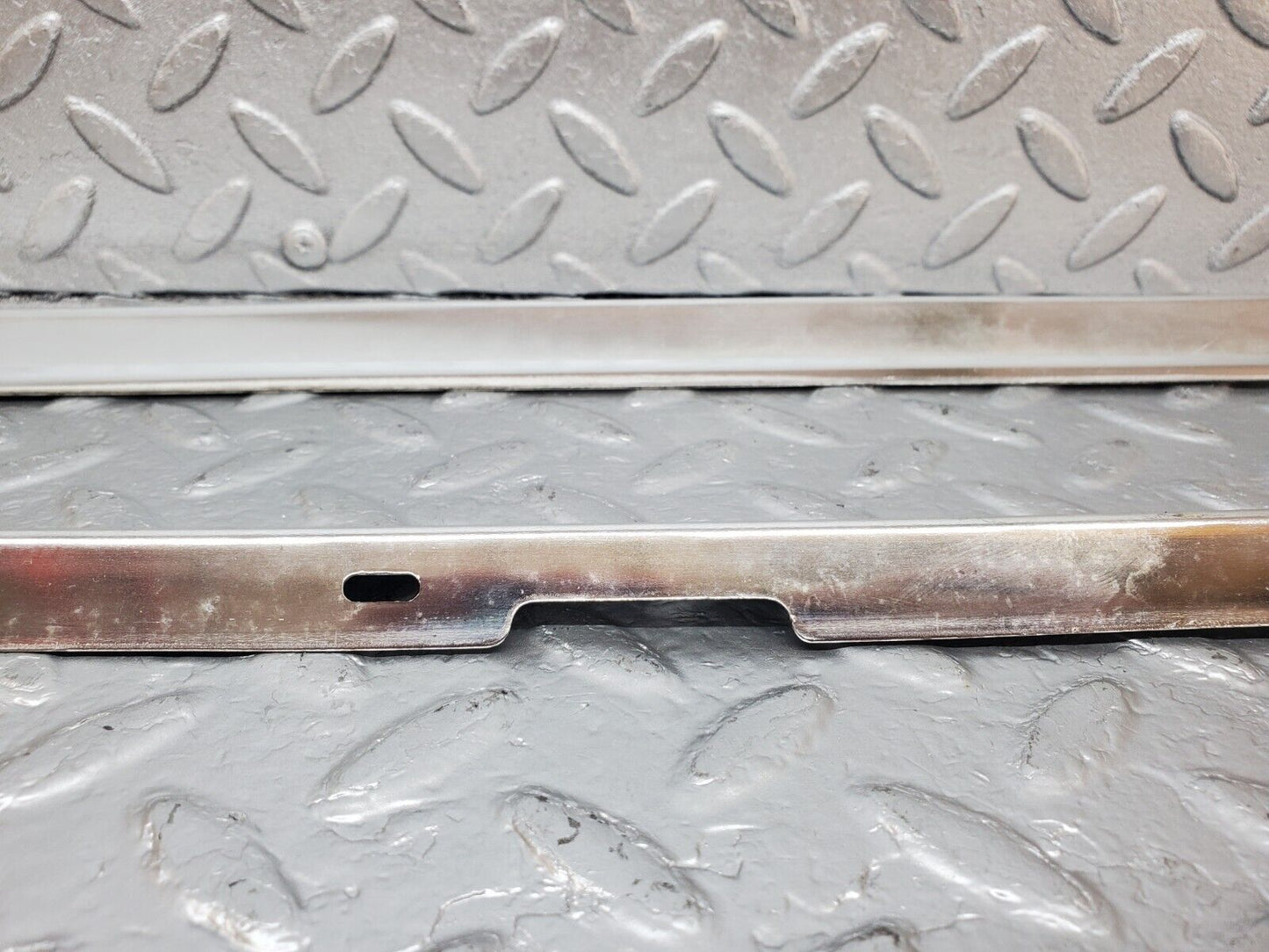 45812 Mercedes-Benz W126 420SE A Pillar Chrome Moulding Trim Pair