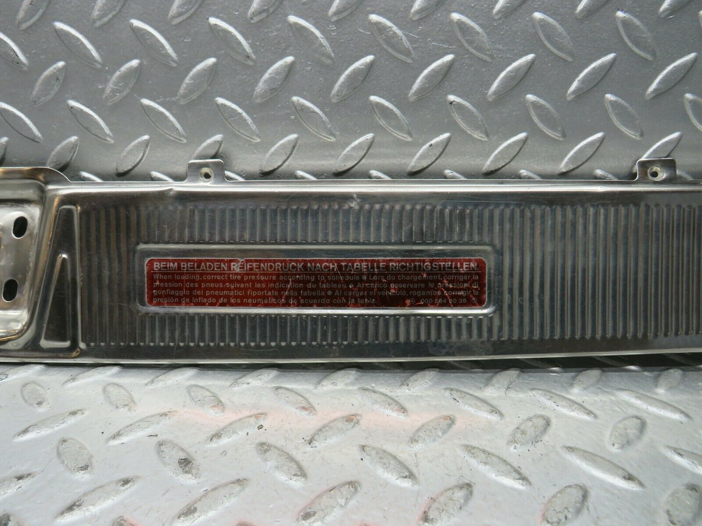 22204 Mercedes-Benz S123 280TE Wagon Trunk Ornamental Chrome Cover 1236681089
