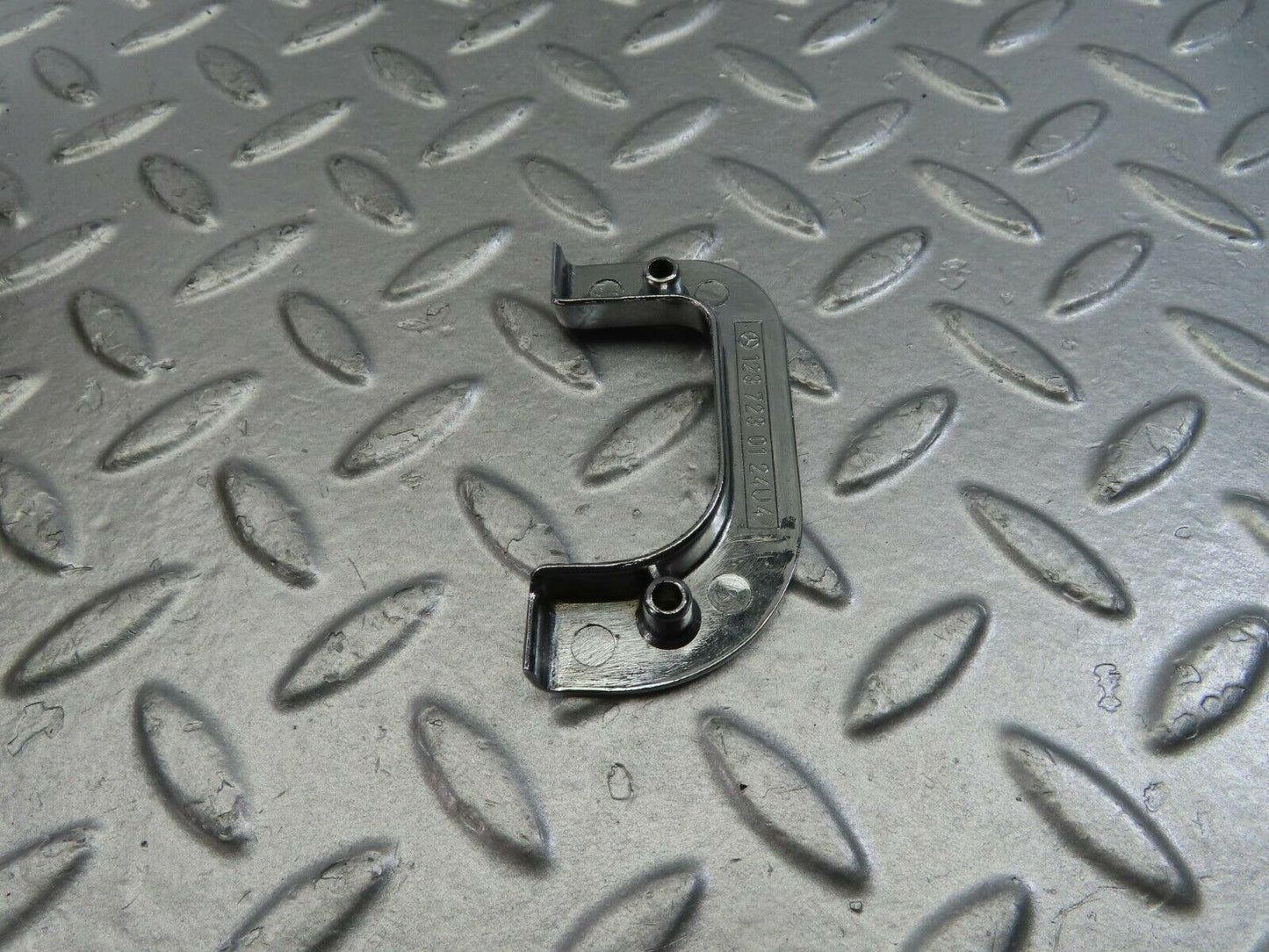 10830 Mercedes-Benz W123 230E Left Interior Chrome Door Latch Trim 1237230124