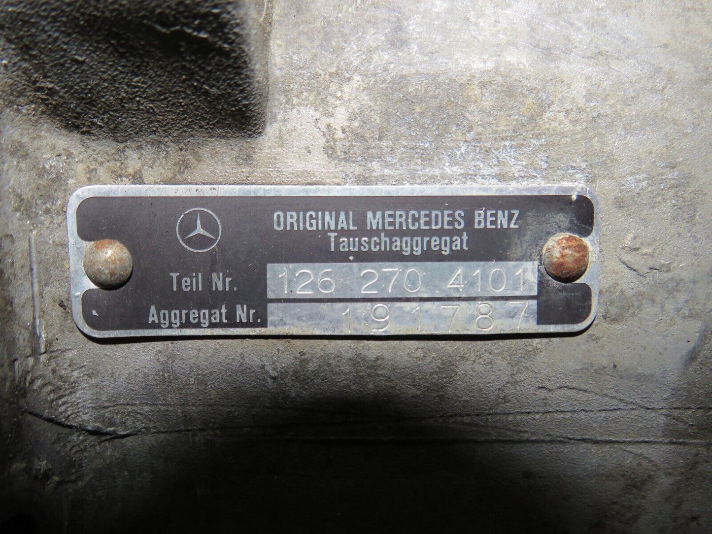 39320 Mercedes-Benz R107 500SL Coupe Automatic Gearbox 1262704101 126271701