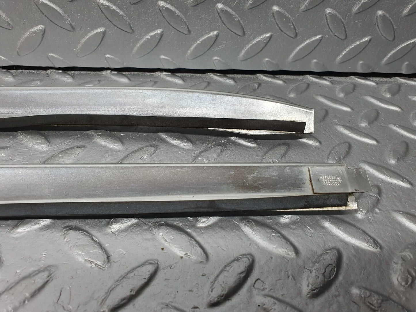 41057 Mercedes-Benz W126 300SE A Pillar Chrome Moulding Trim Pair